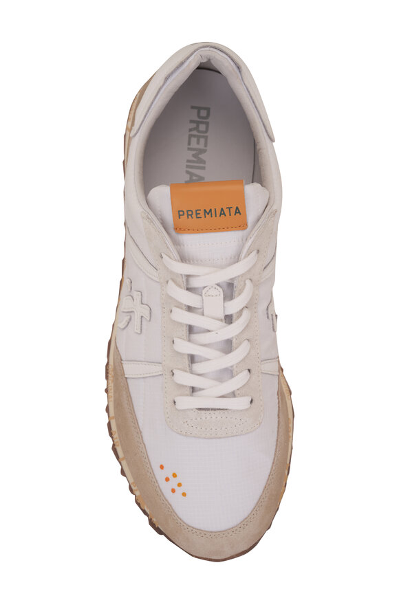 Premiata - Sean White & Beige Suede Sneaker 