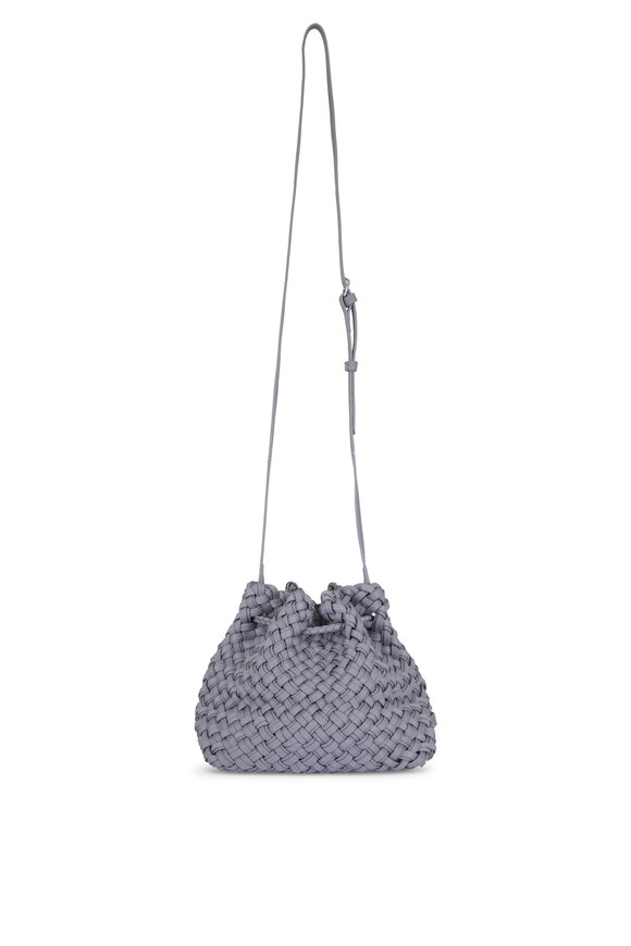 Naghedi Gramercy Marine Blue Woven Bucket Bag - view 2
