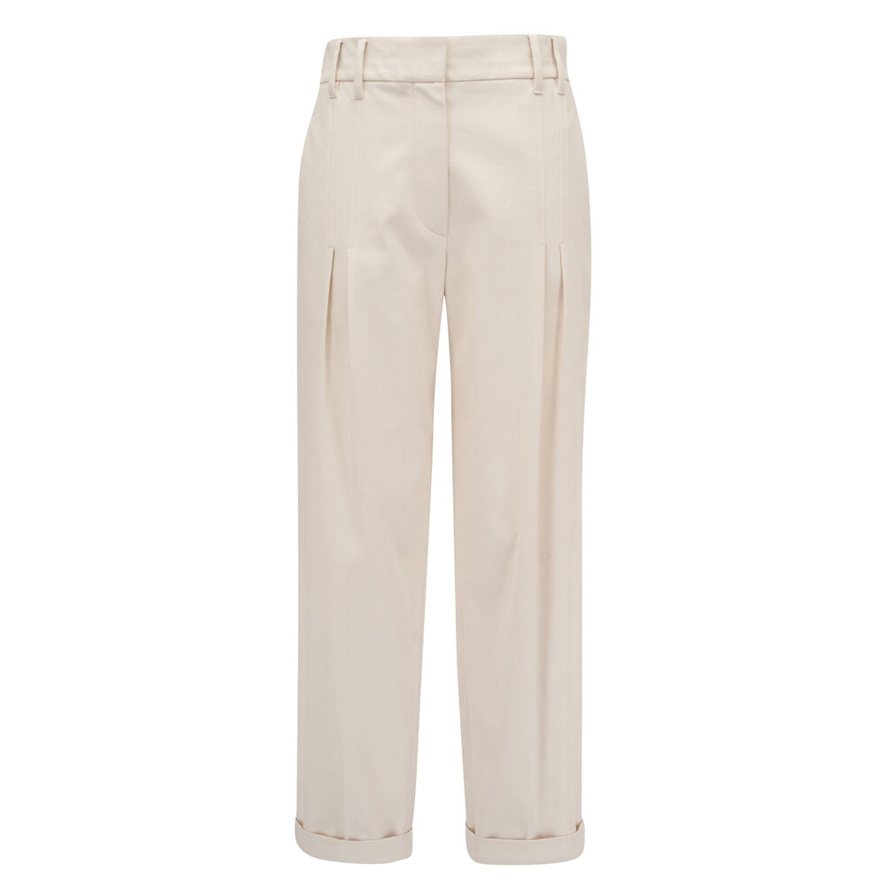 Brunello Cucinelli - Moon Dust Front Seam Pant | Mitchell Stores