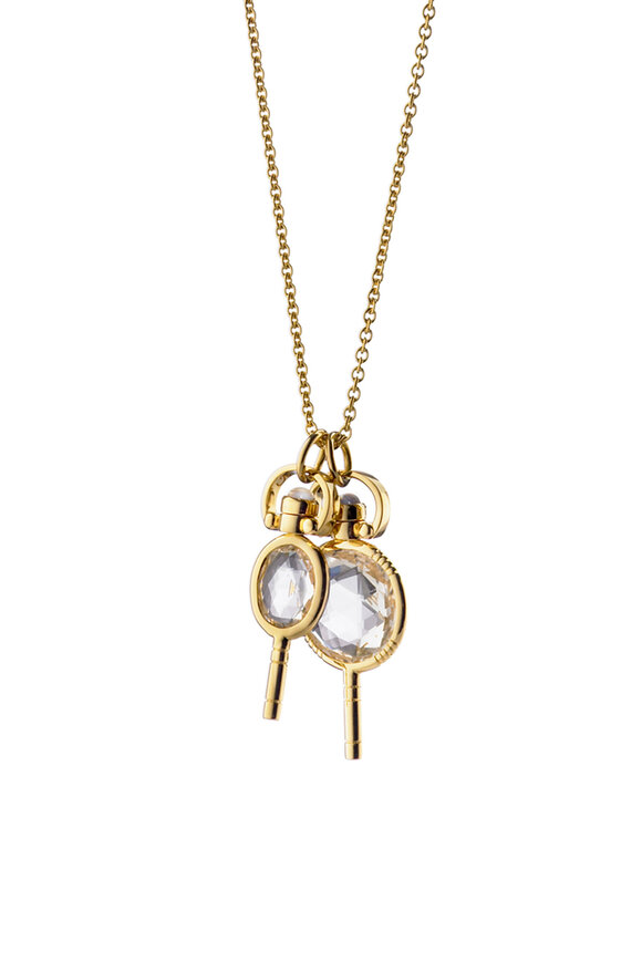 Monica Rich Kosann - 18K Yellow Gold Key Charm Necklace