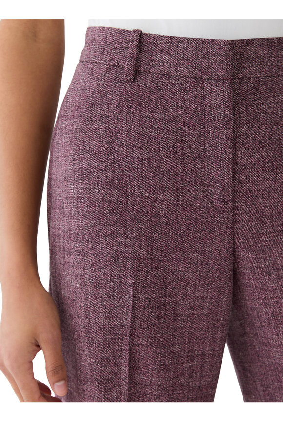 Lafayette 148 New York Gates Mulberry Multi Wool Mouline Pant - view 4