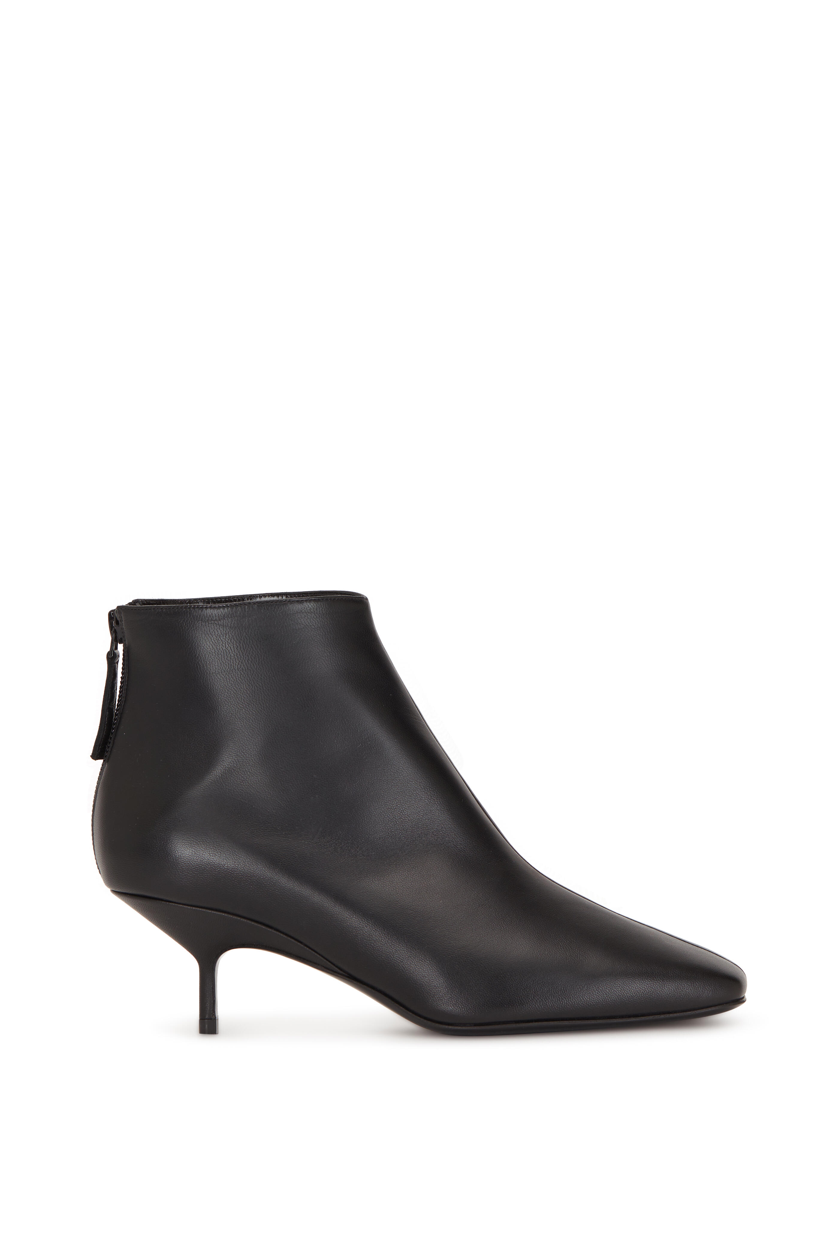Pierre Hardy - Black Leather Square Toe Bootie, 55mm
