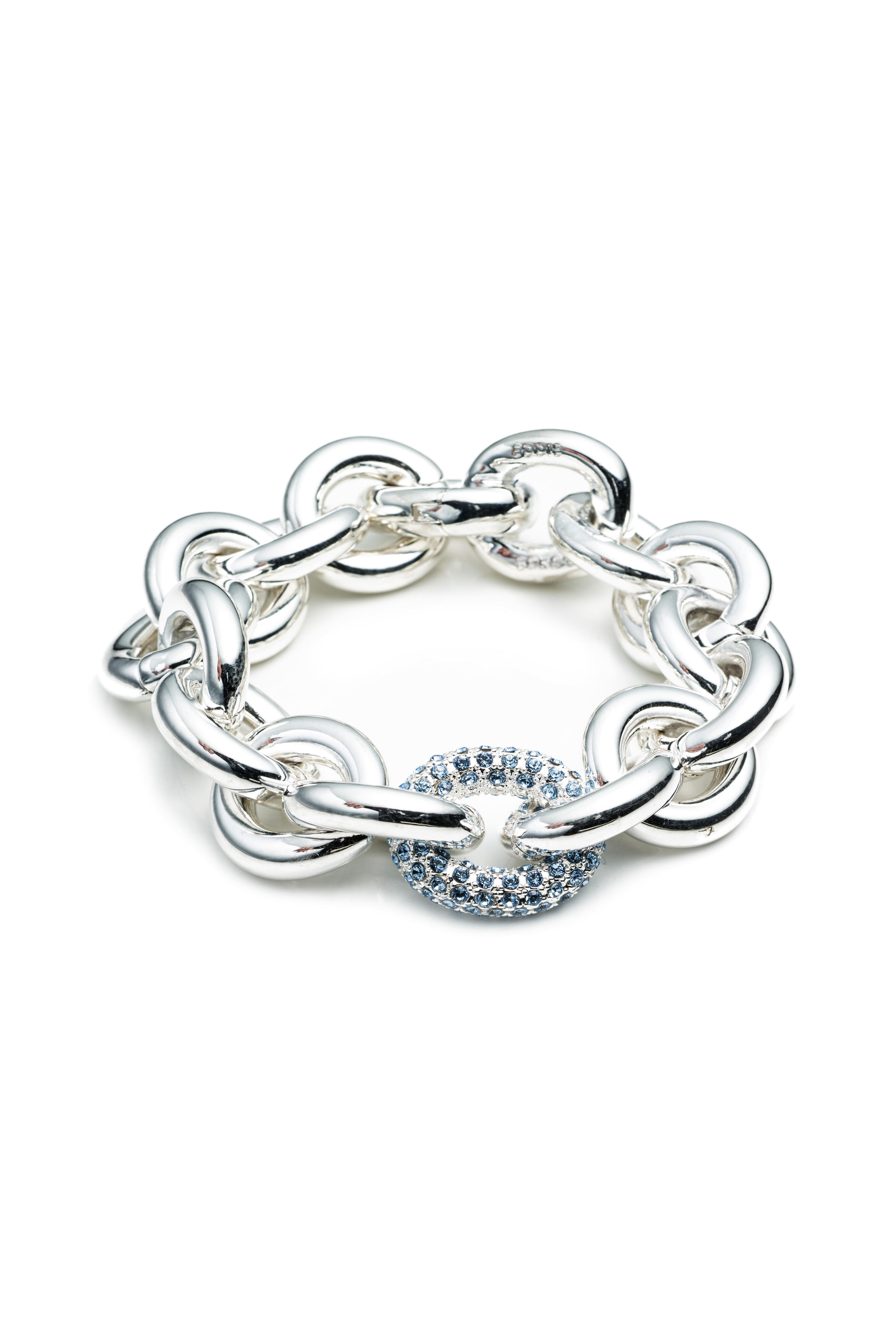 「EDDIE BORGO」ブレスレット Eddie Borgo - Brass Rose Gold Plate Pave Chain Link Bracelet