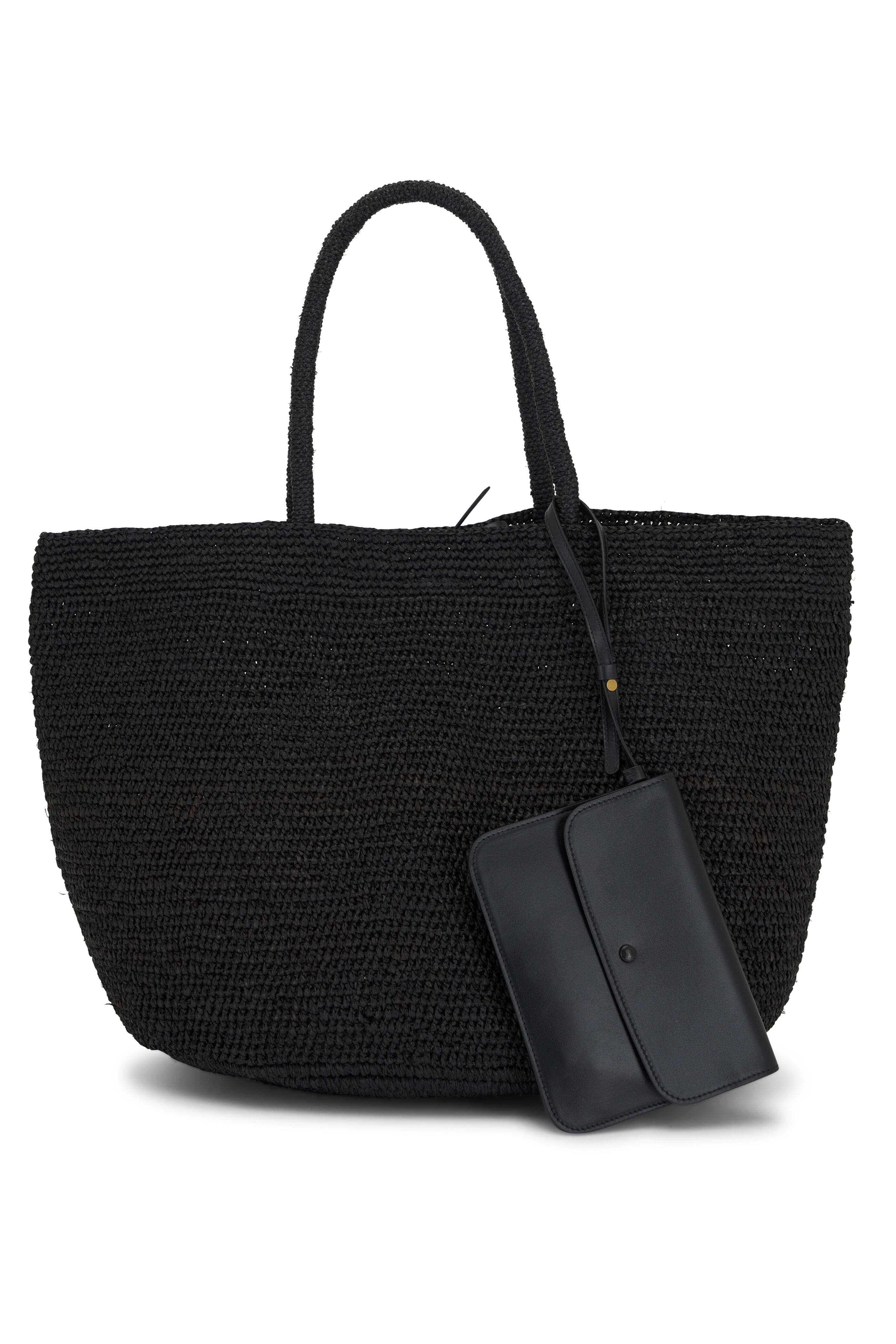 The Row - Oregon Black Raffia Tote Bag | Mitchell Stores