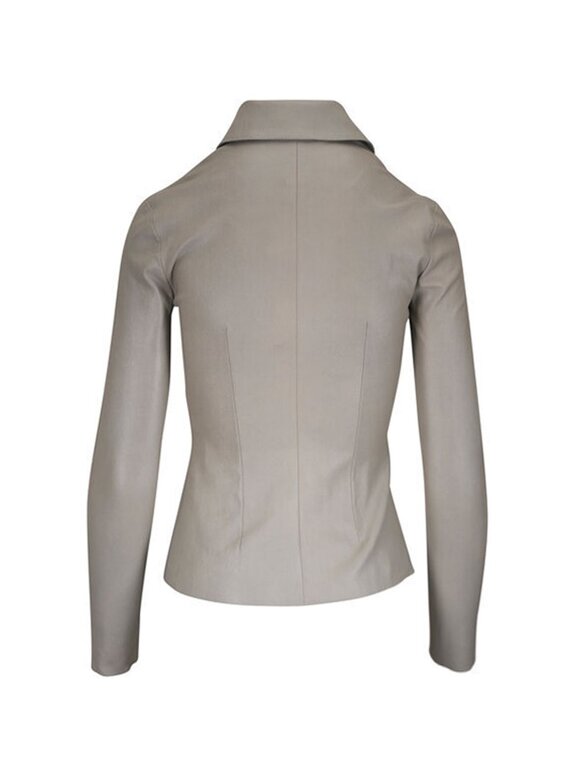 Jitrois Agatha Gray Leather Shirt - view 3