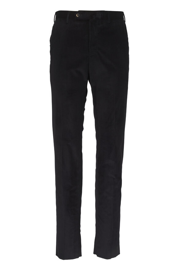 PT Torino Black Soft Stretch Corduroy Flat Front Pant - view 1
