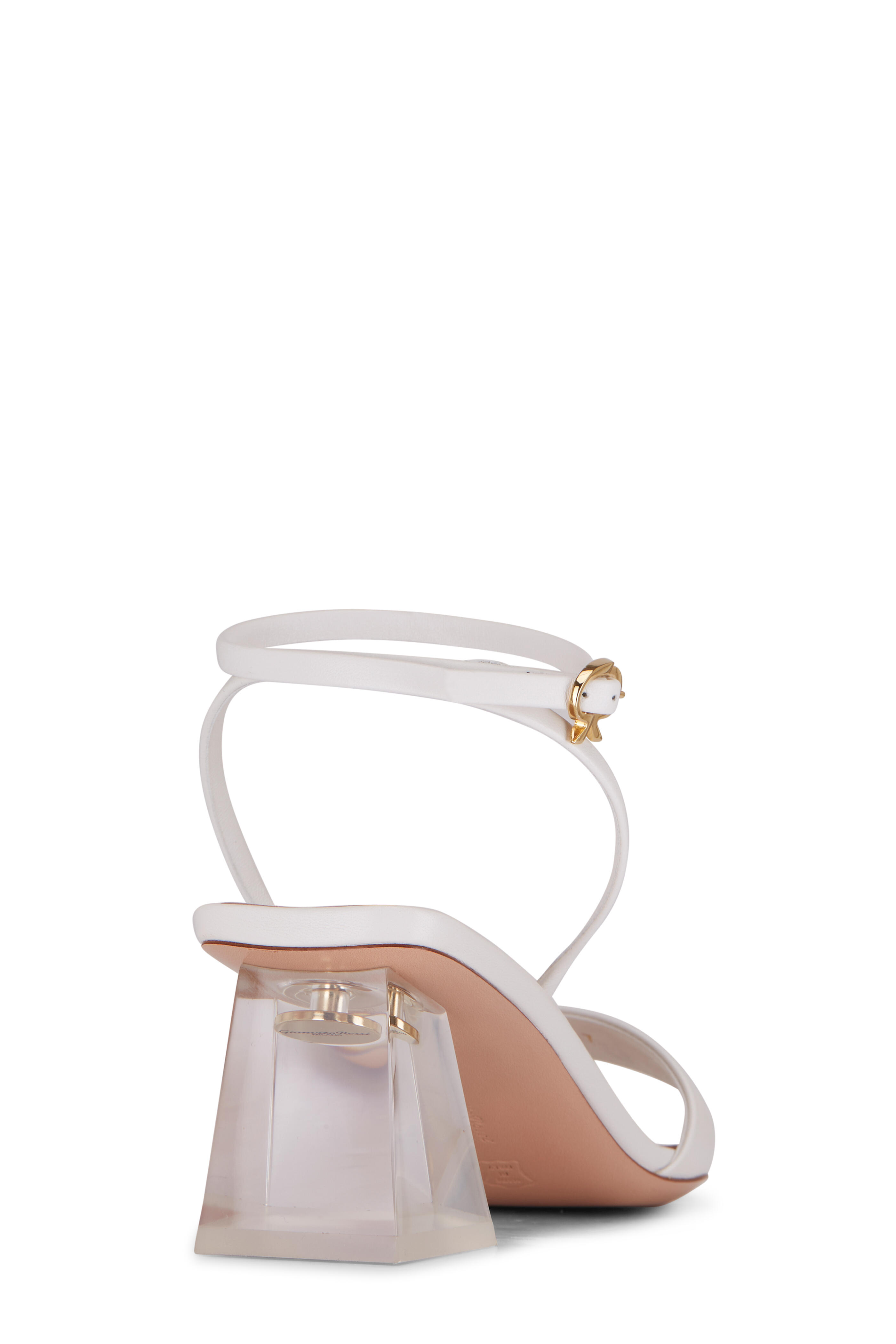 Gianvito Rossi - Cosmic White Ankle Strap Sandal, 55mm