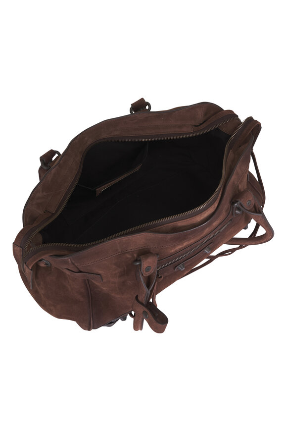 Balenciaga East/West Le City Light Espresso Suede Bag - view 4