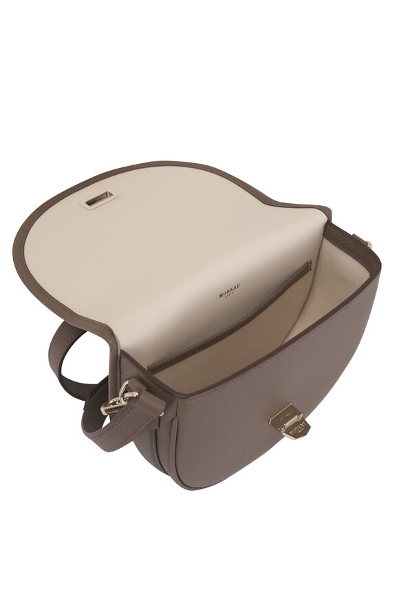 Moreau Paris Small La Lune Taupe Leather Shoulder Bag - view 5