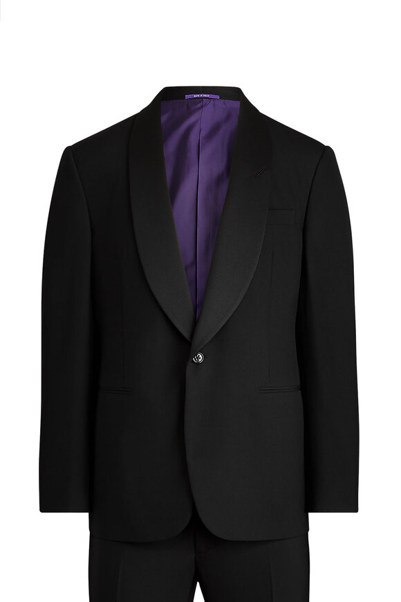 Ralph Lauren Purple Label - Formal Black Wool Shawl Collar Tuxedo 