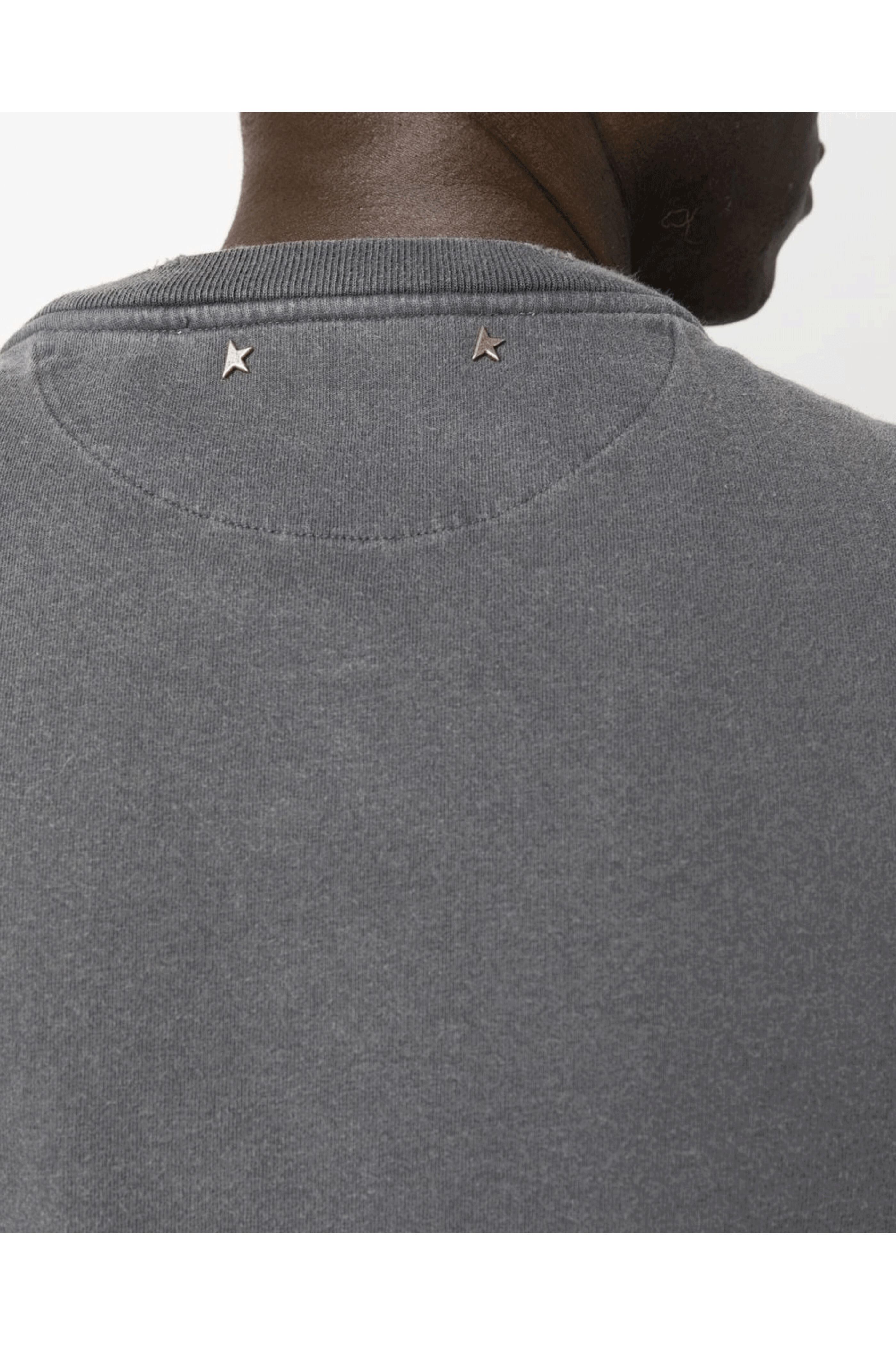 Golden Goose - Anthracite Distressed Logo Graphic T-Shirt