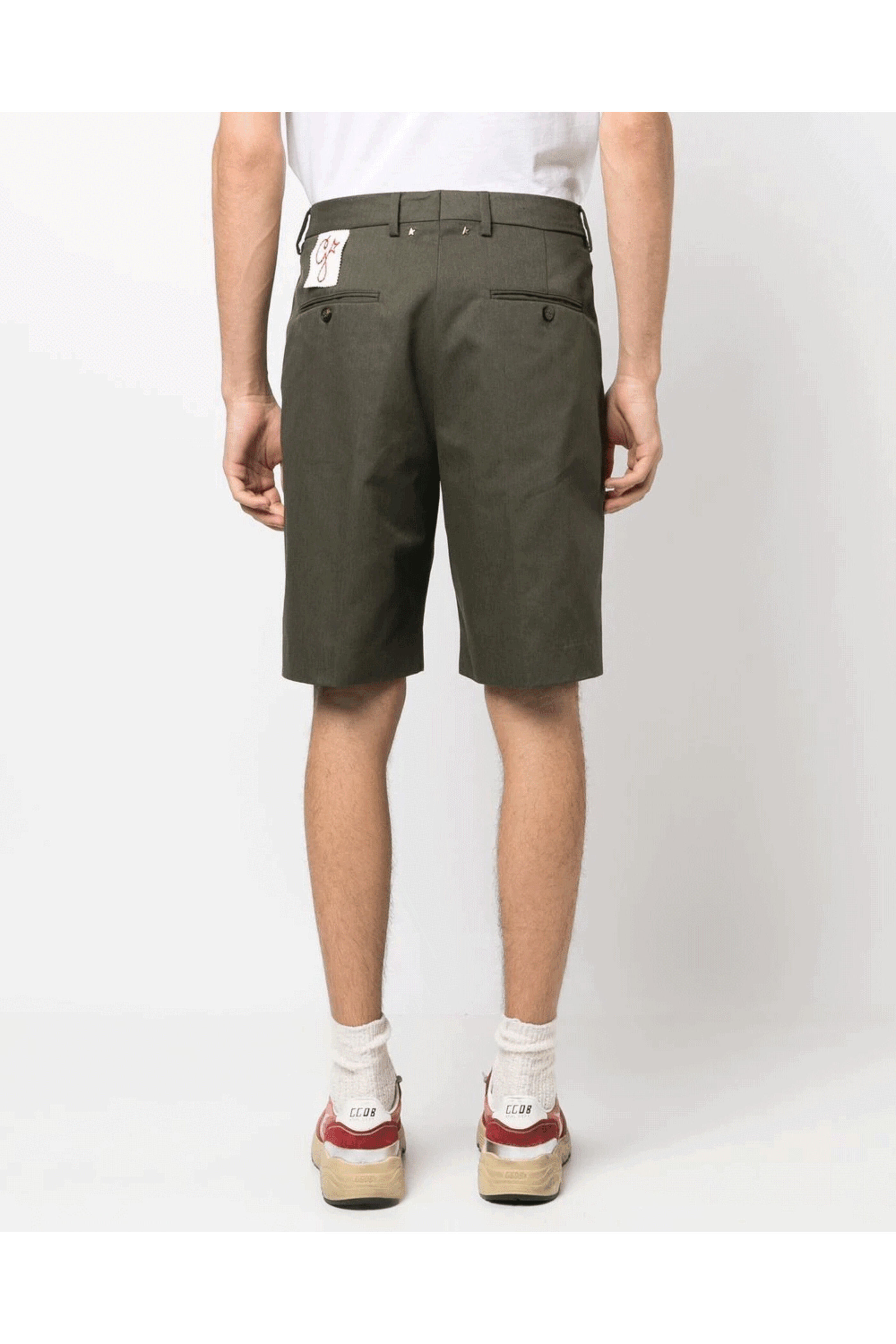 Golden Goose - Ivy Green Wide Leg Bermuda Shorts