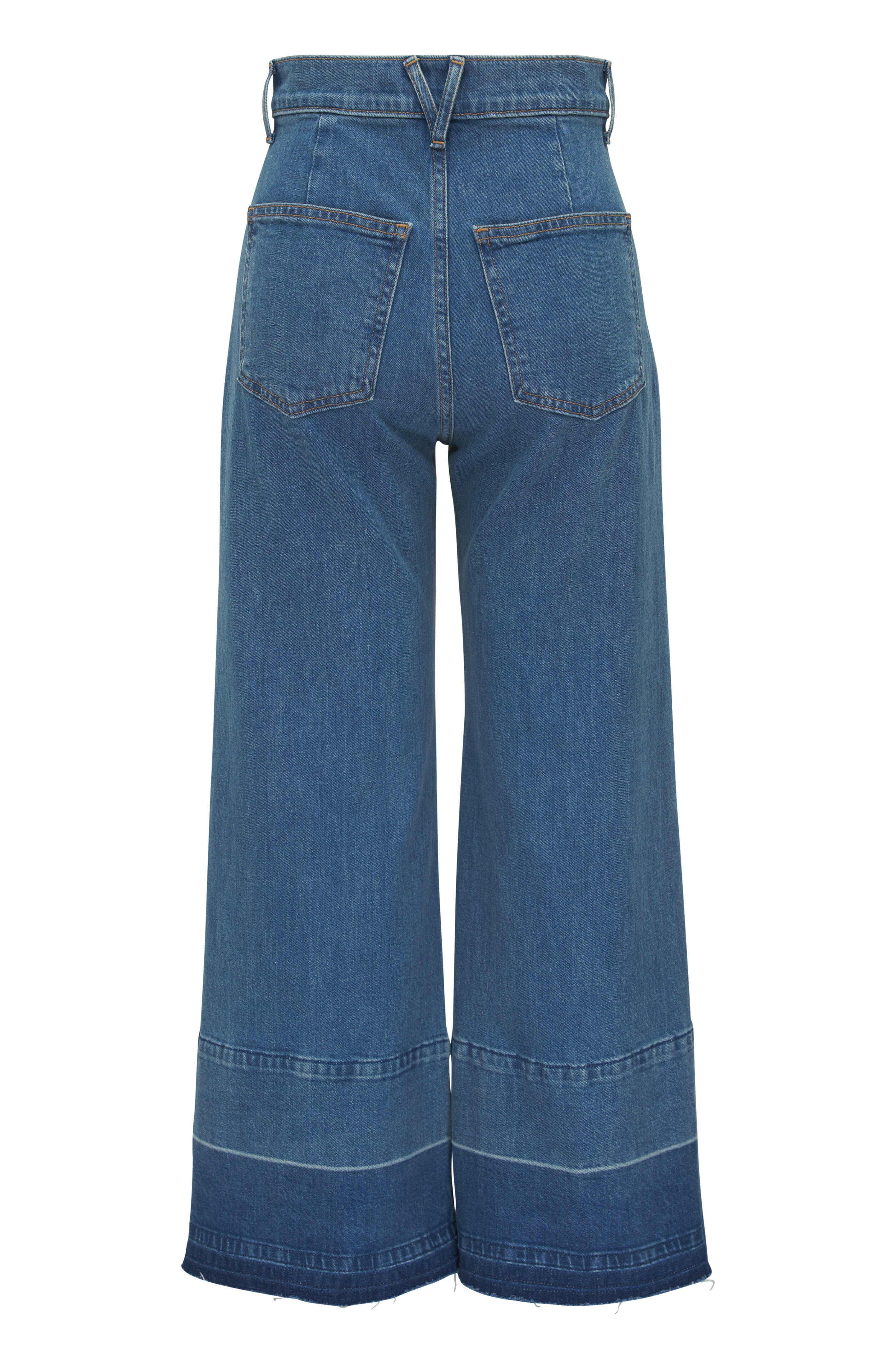 Veronica Beard - Grant Globetrotter Moon Wide Leg Crop Jean