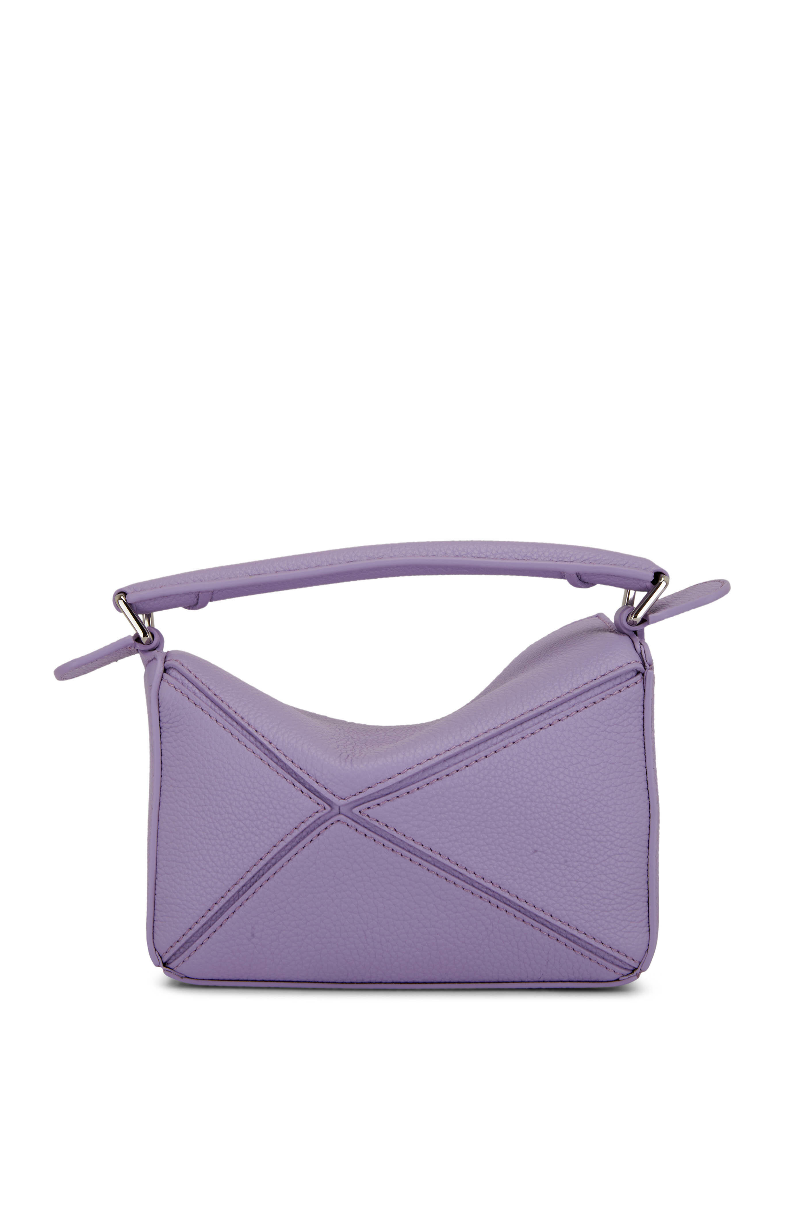 Loewe - Mini Puzzle Lavender Leather Shoulder Bag