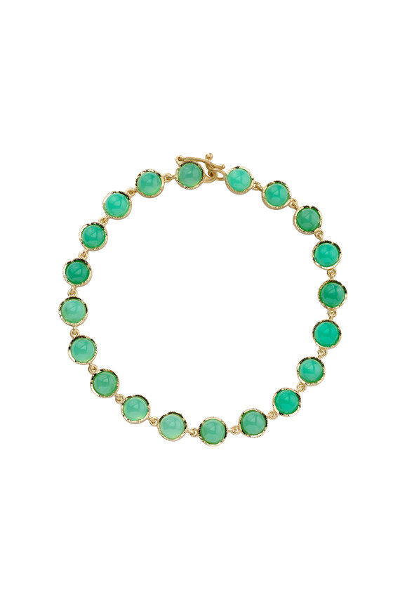 Irene Neuwirth Cabochon Chrysoprase Stone Bracelet - view 2