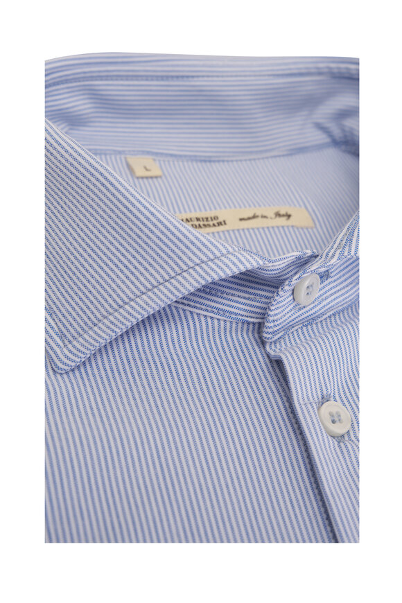 Maurizio Baldassari - Blue & White Stripe Sport Shirt