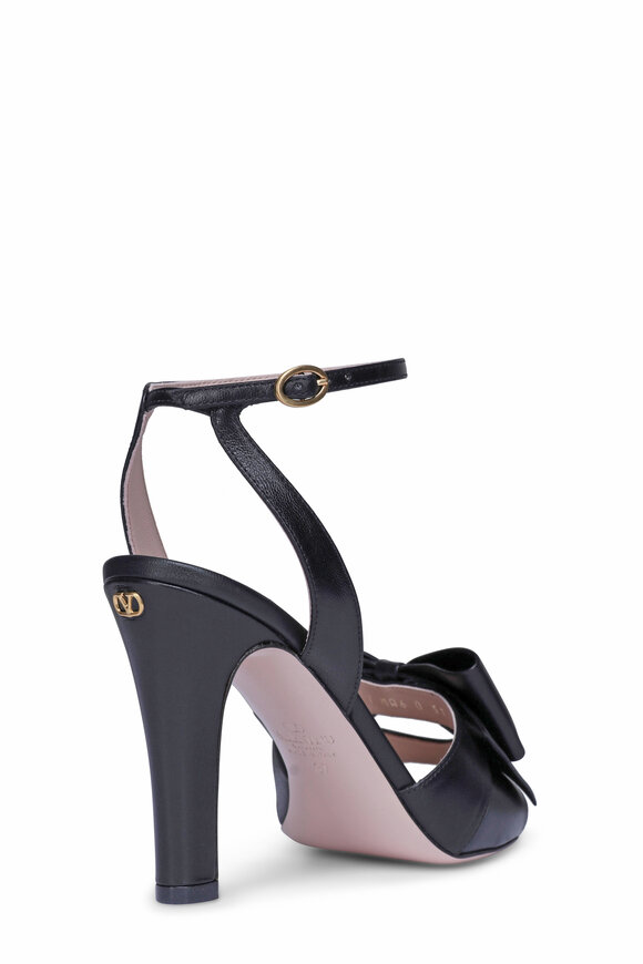 Valentino Garavani Bowbow Nero Leather Sandal - view 3