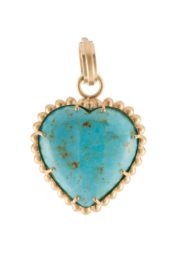 Sylva & Cie Turquoise Heart Pendant - view 1