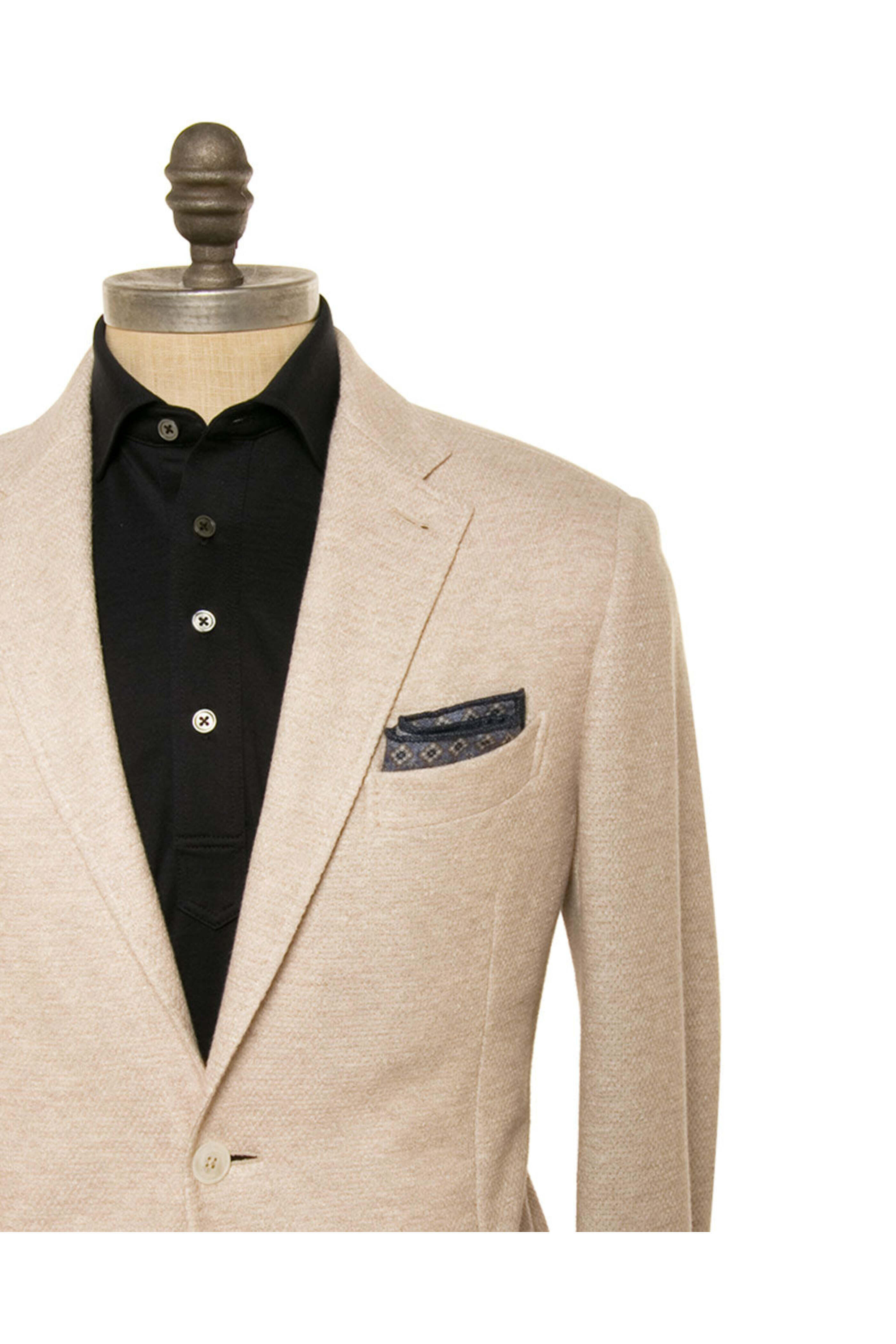 Zegna - Cream Jersey Knit Sportcoat