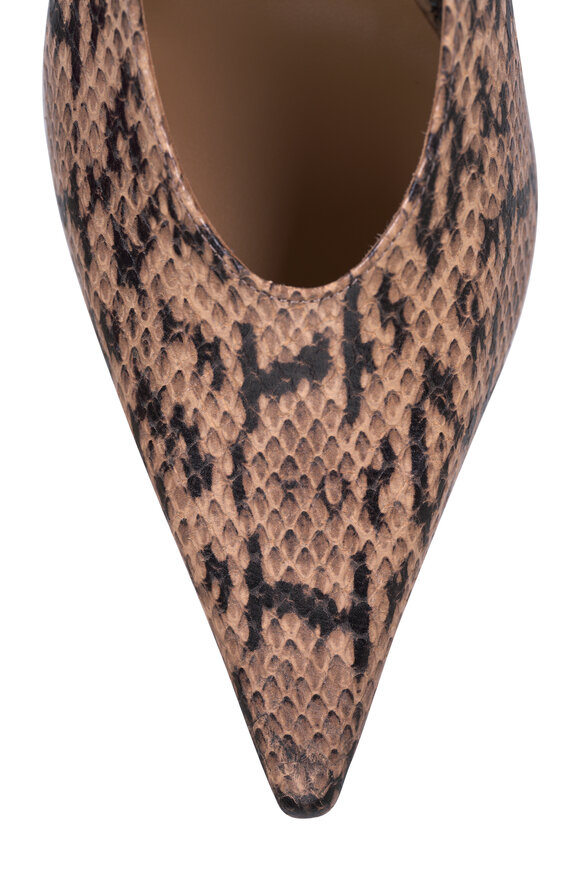 Jimmy Choo Isa Chai Printed Leather Slingback, 80mm - view 5