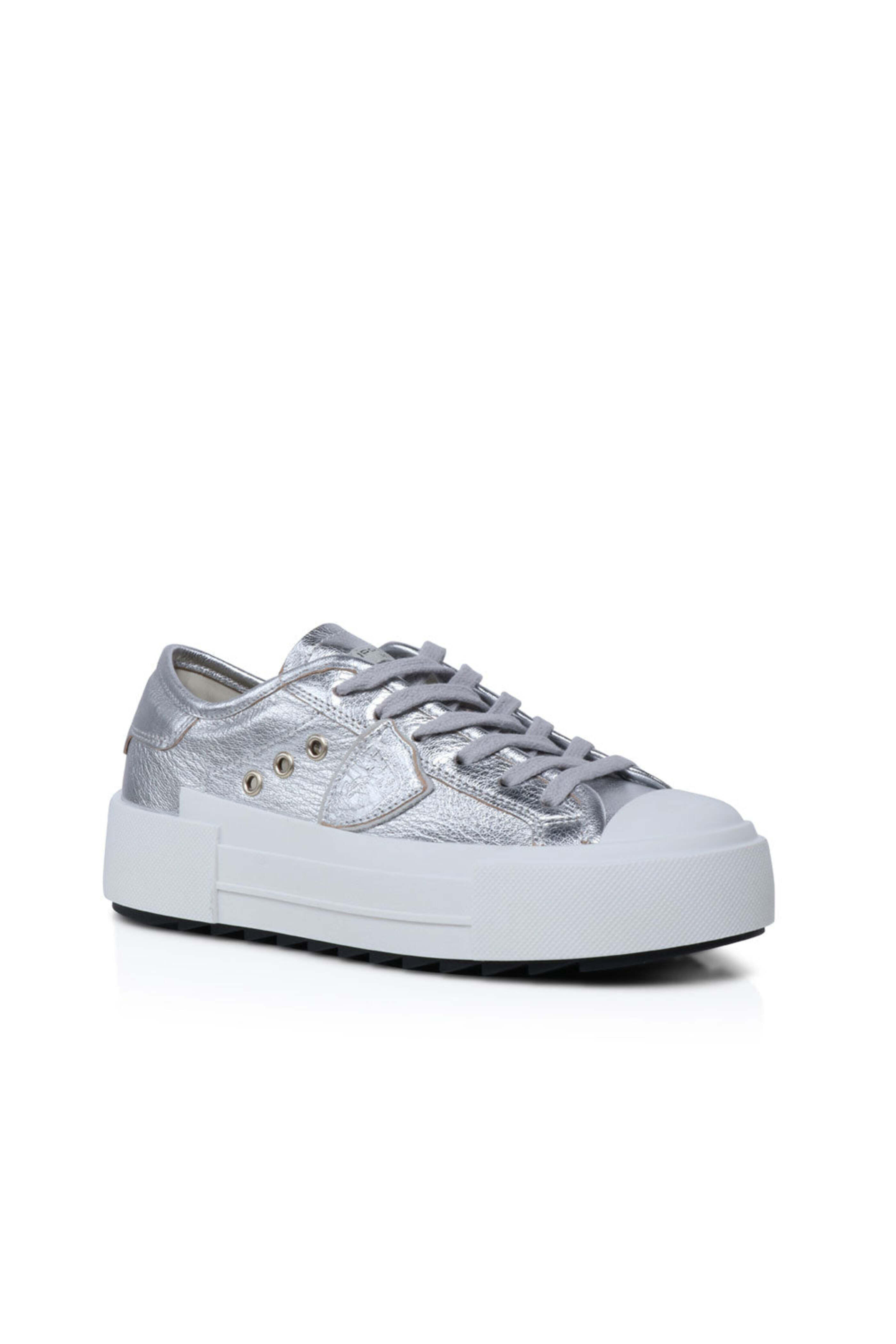 Philippe Model - Paris Haute Low-Top Sneaker in Argent