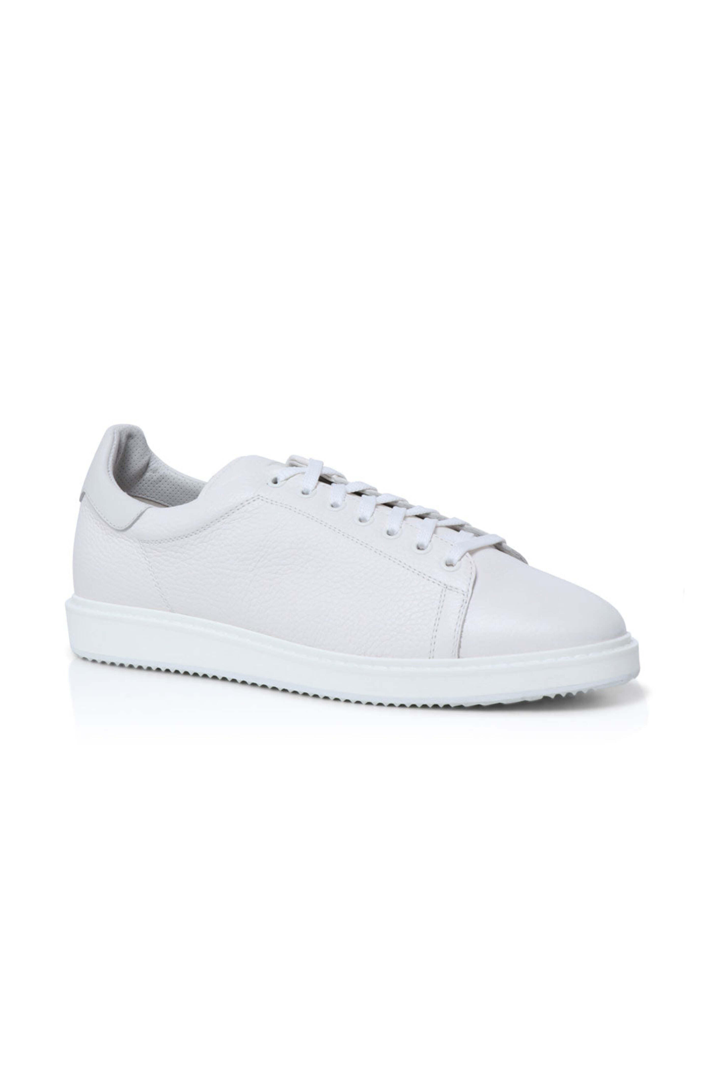 Brunello Cucinelli - Grained Calfskin Sneakers in White