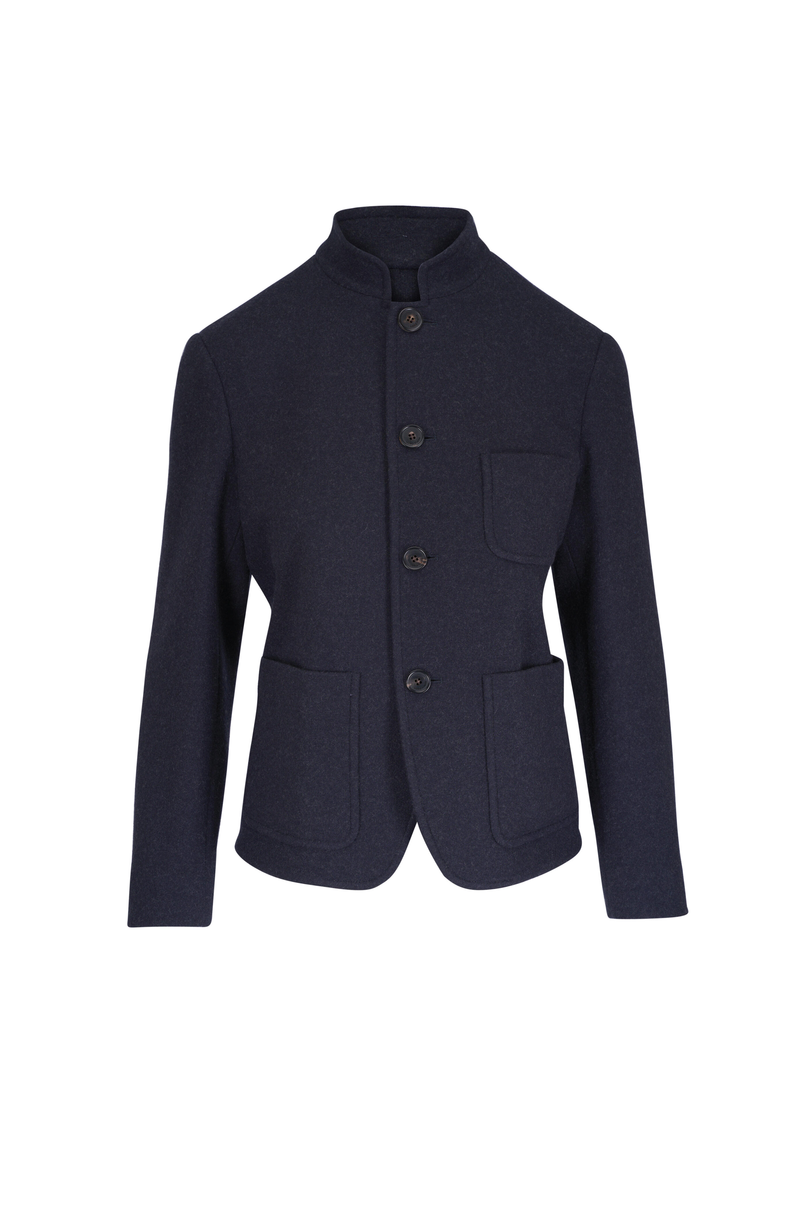 Loro Piana - Mini Spagna Navy Blue Cashmere Jacket - view 1