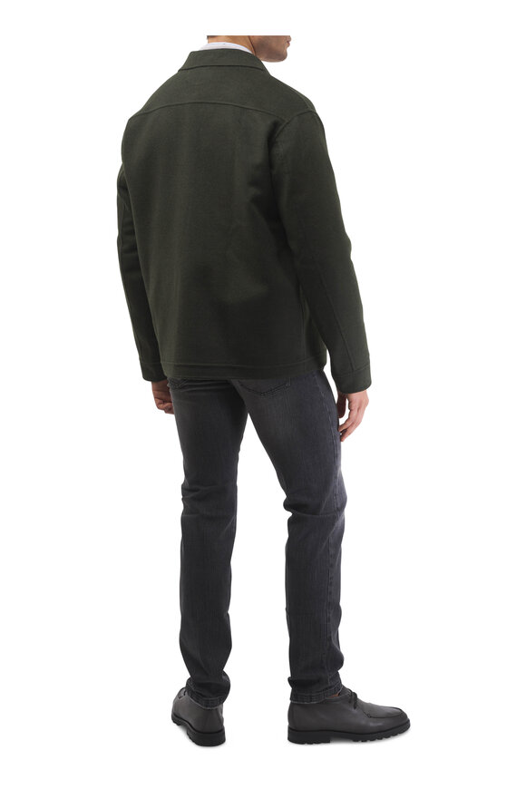 Kiton Pearl Gray Ribbed Cashmere Polo - view 3