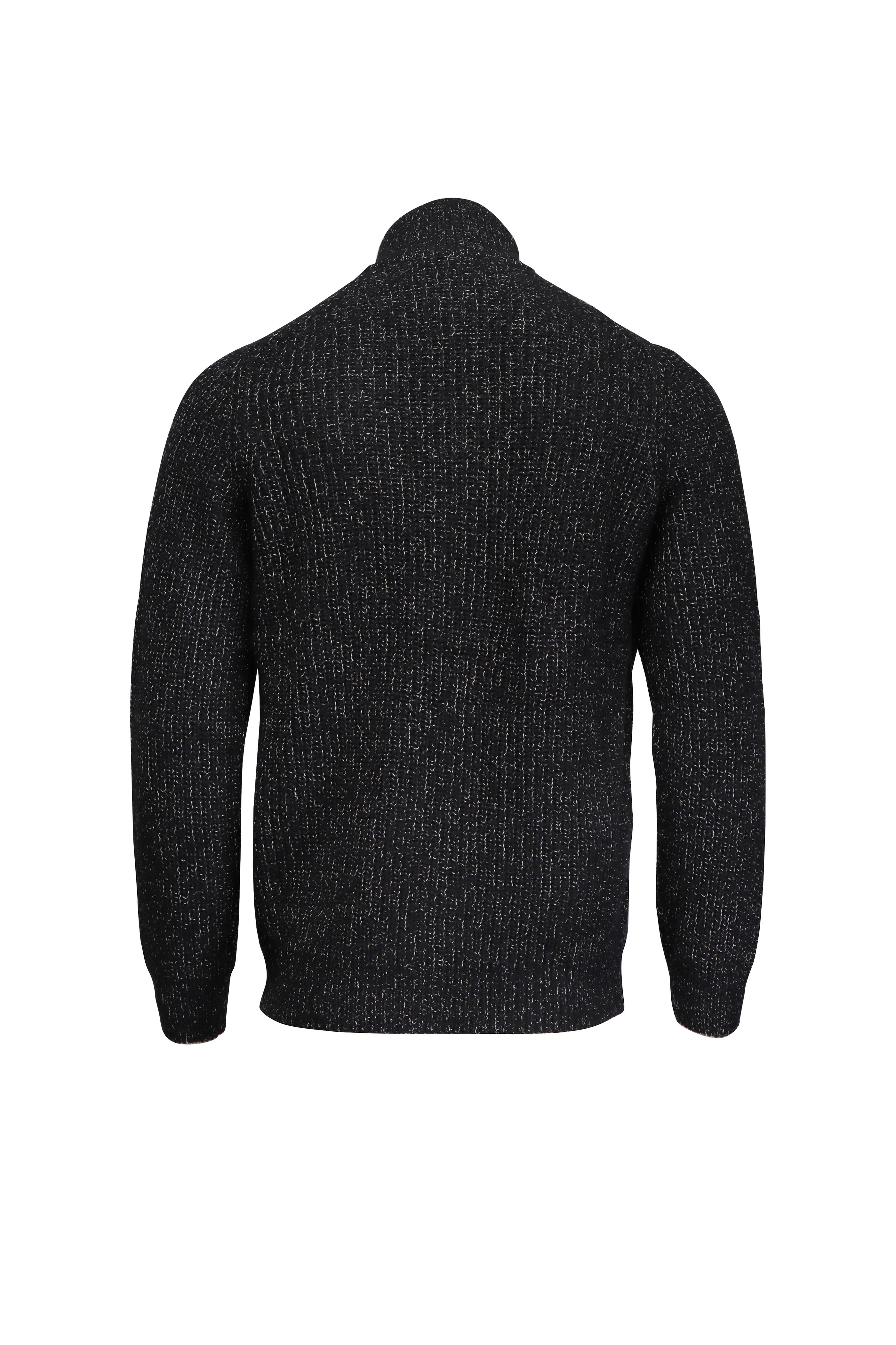 Brunello Cucinelli - Black Full Zip Knit Sweater