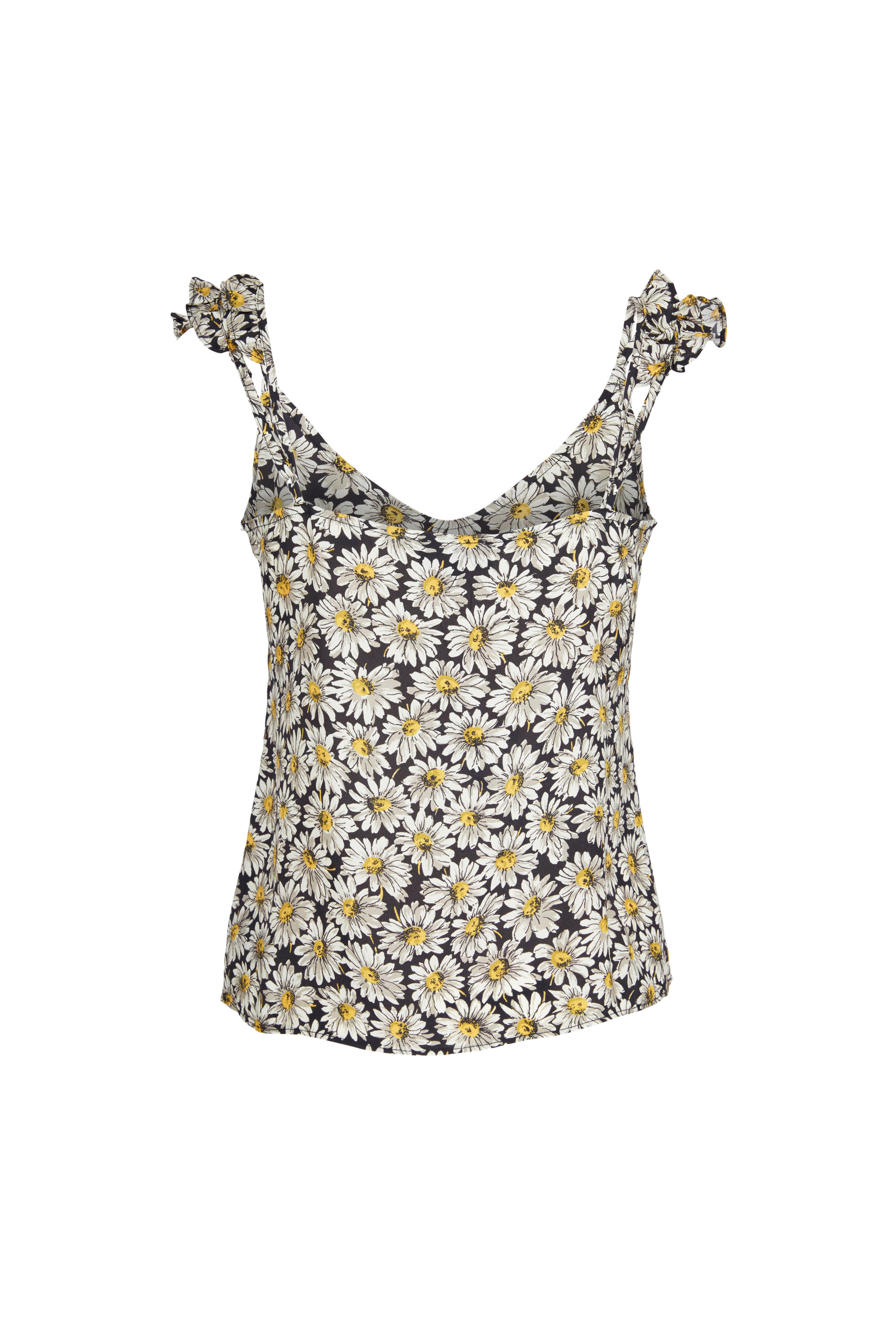 7 For All Mankind - Mini Daisy Print Ruffle Strap Tank Top