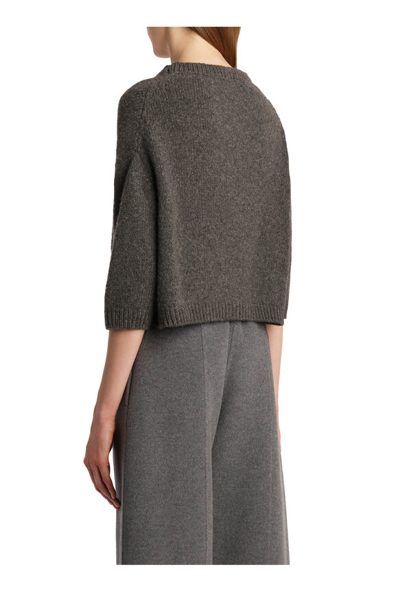Khaite Sabina Stone Gray Cashmere Sweater - view 3