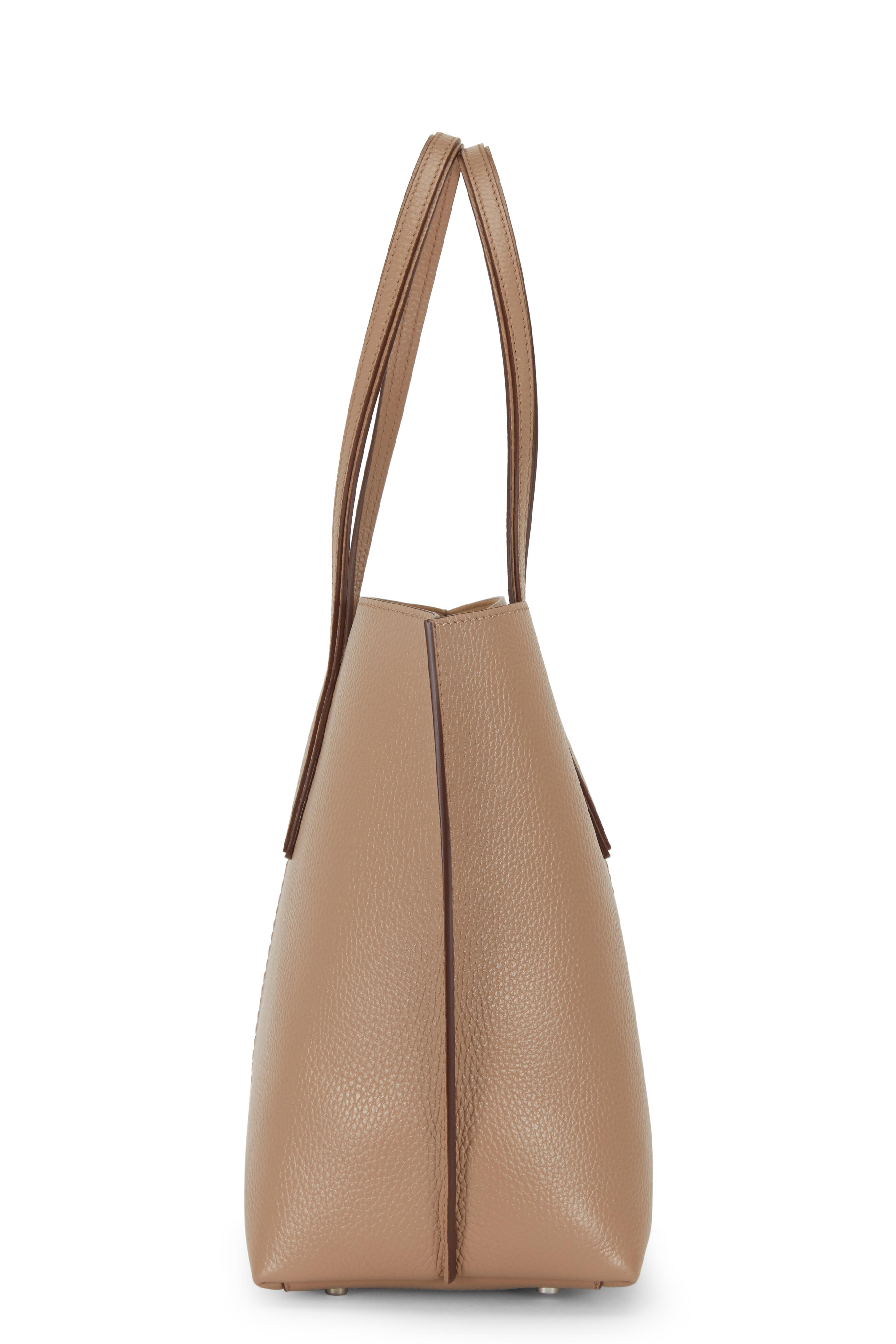 Tod's - Joy Tobacco Pebbled Leather Medium Shoulder Bag