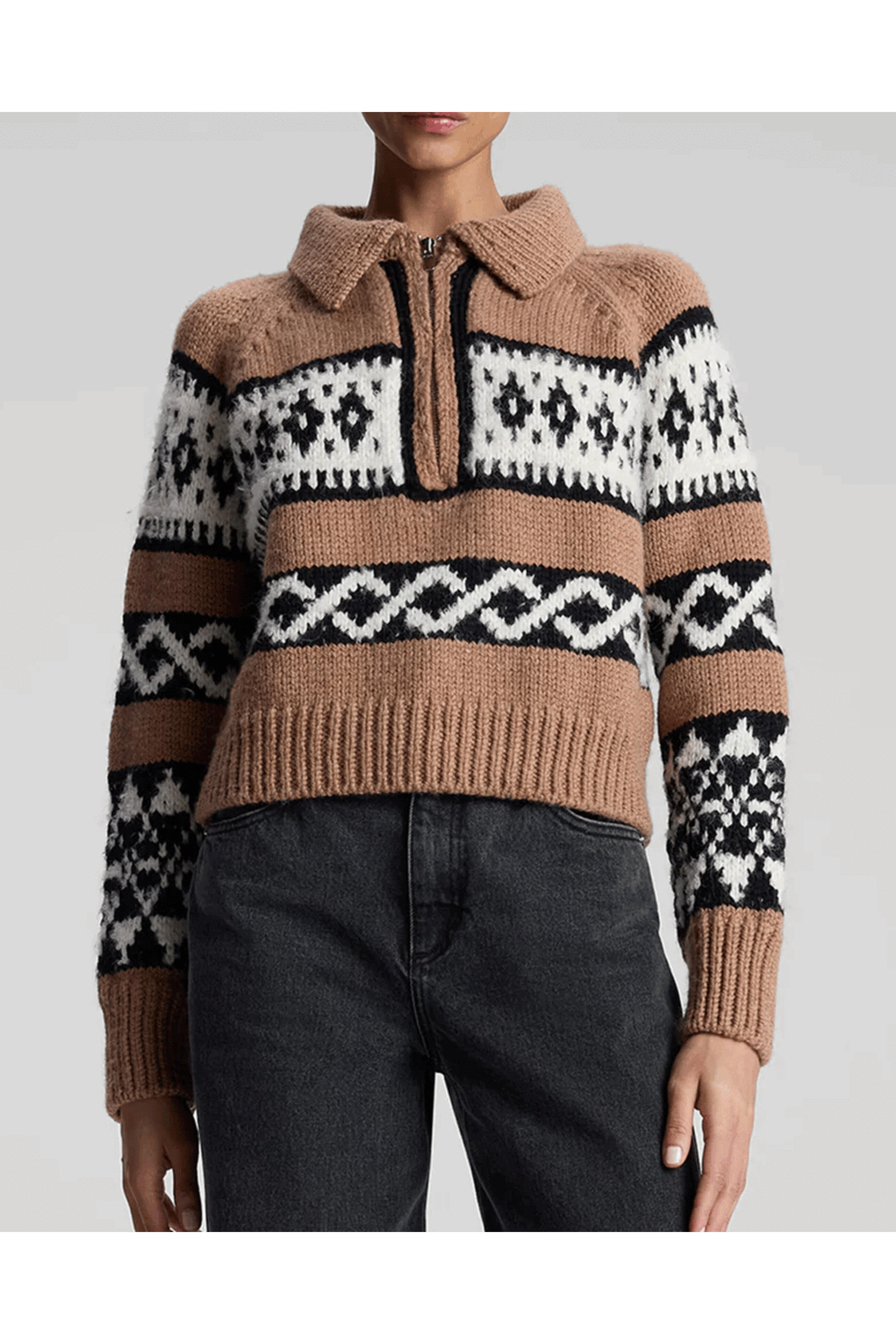 A.L.C. - Camel Multi Carter Sweater