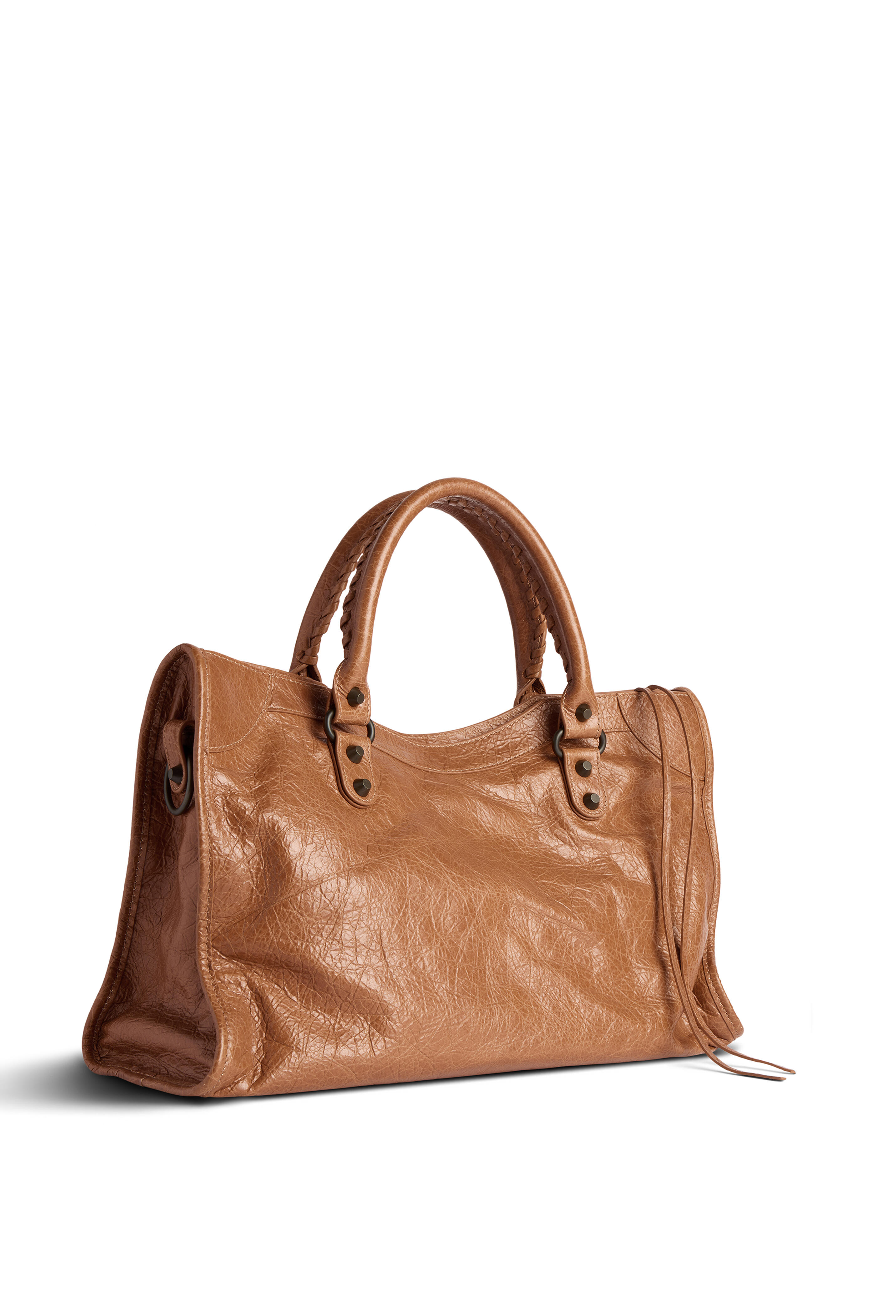 Balenciaga - Medium Le City Camel Leather Top Handle Bag