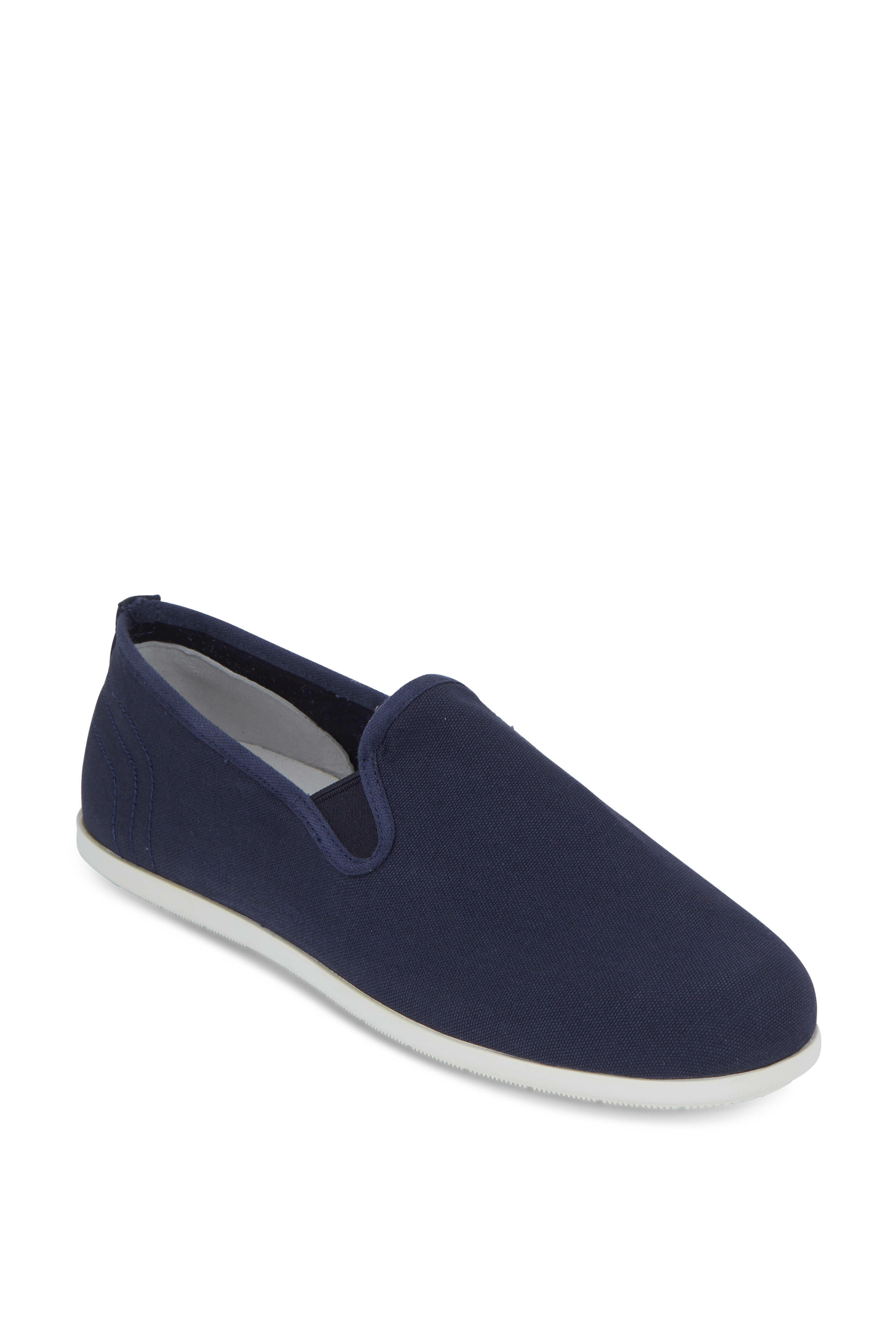 Vince - Chadwick Navy Blue Canvas Slip-On Loafer