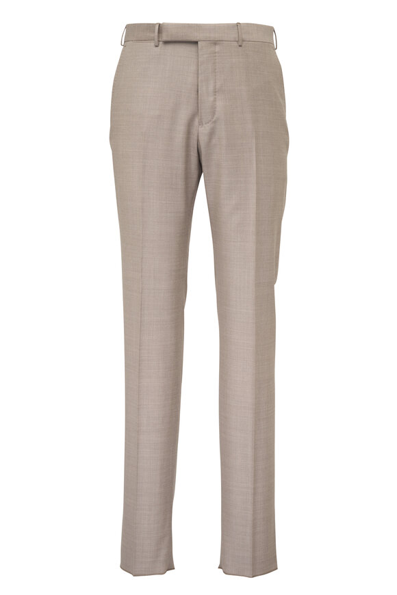 Zegna Trofeo Tan Wool Pant - view 1