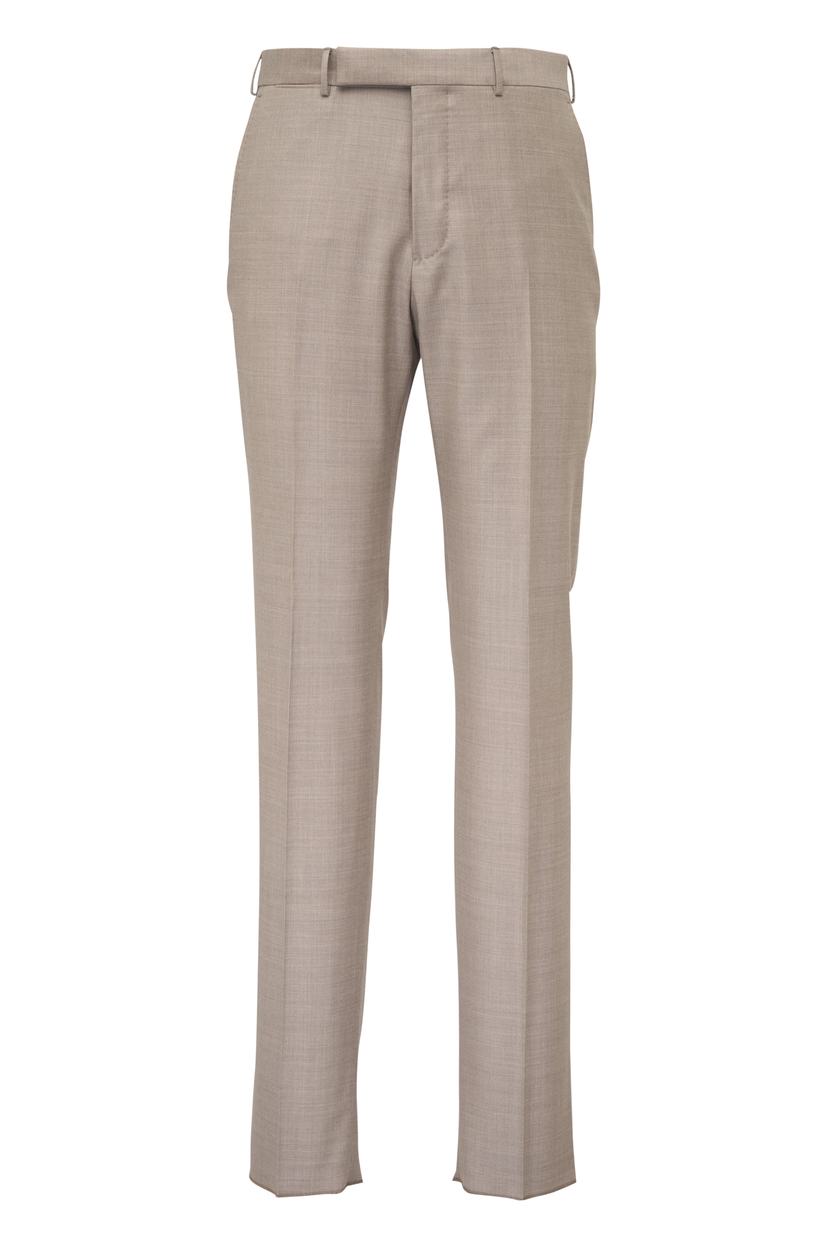 Zegna - Trofeo Tan Wool Pant - view 1