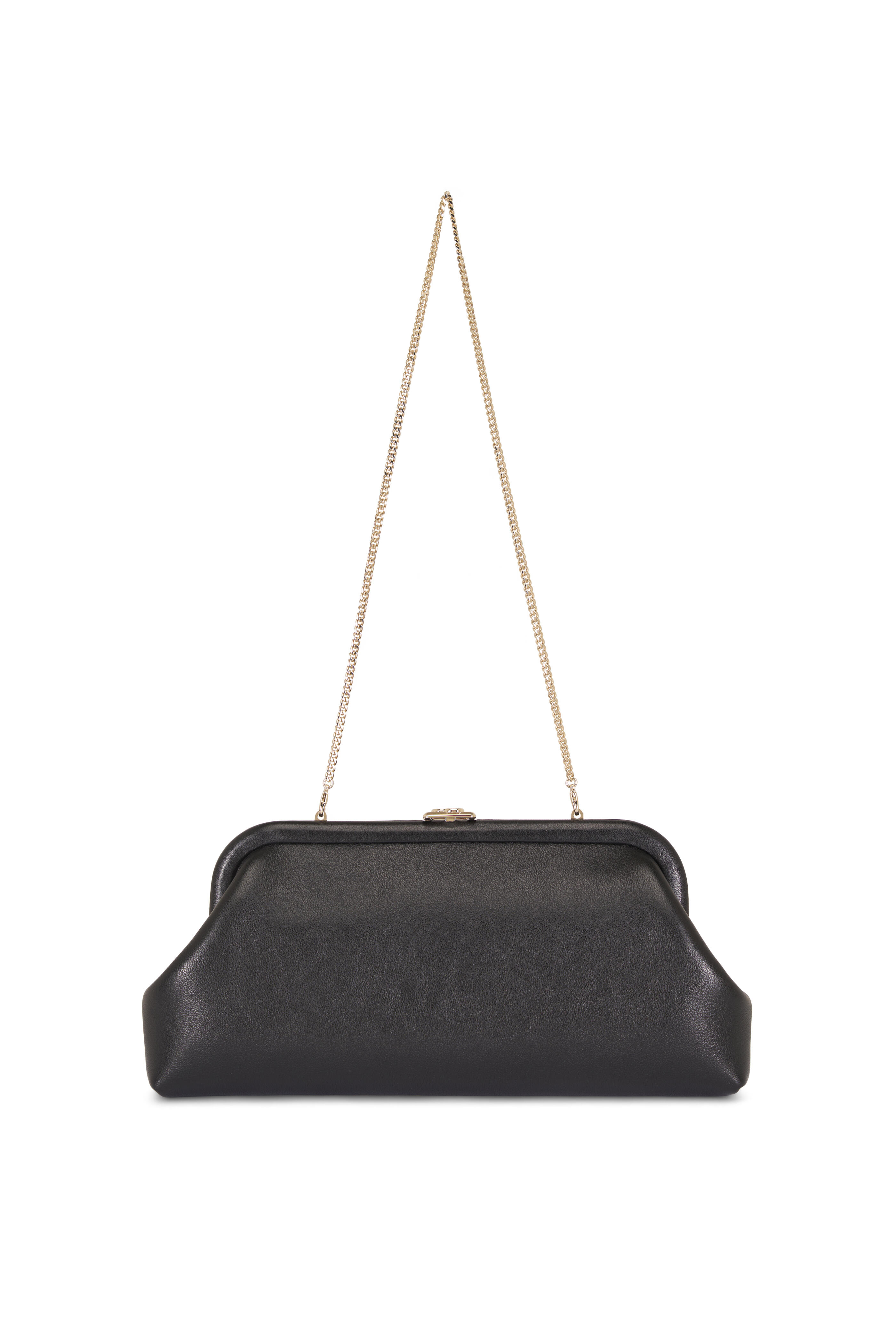Jimmy Choo - Skylar Black Leather Clutch - view 1