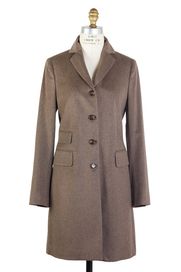 Kiton - Taupe Cashmere Classic Coat