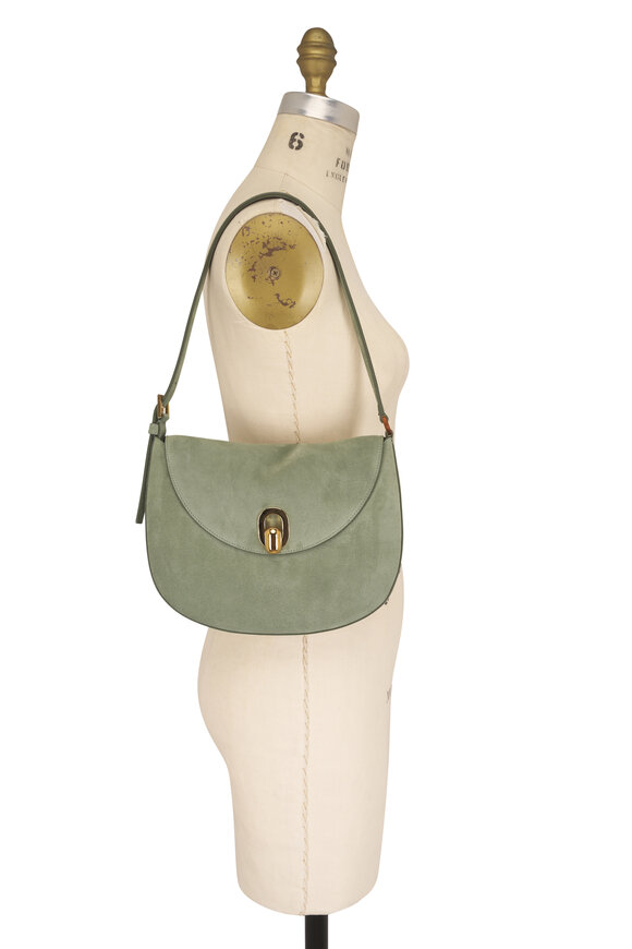 Savette Small Tondo Cactus Flower Suede Hobo - view 6