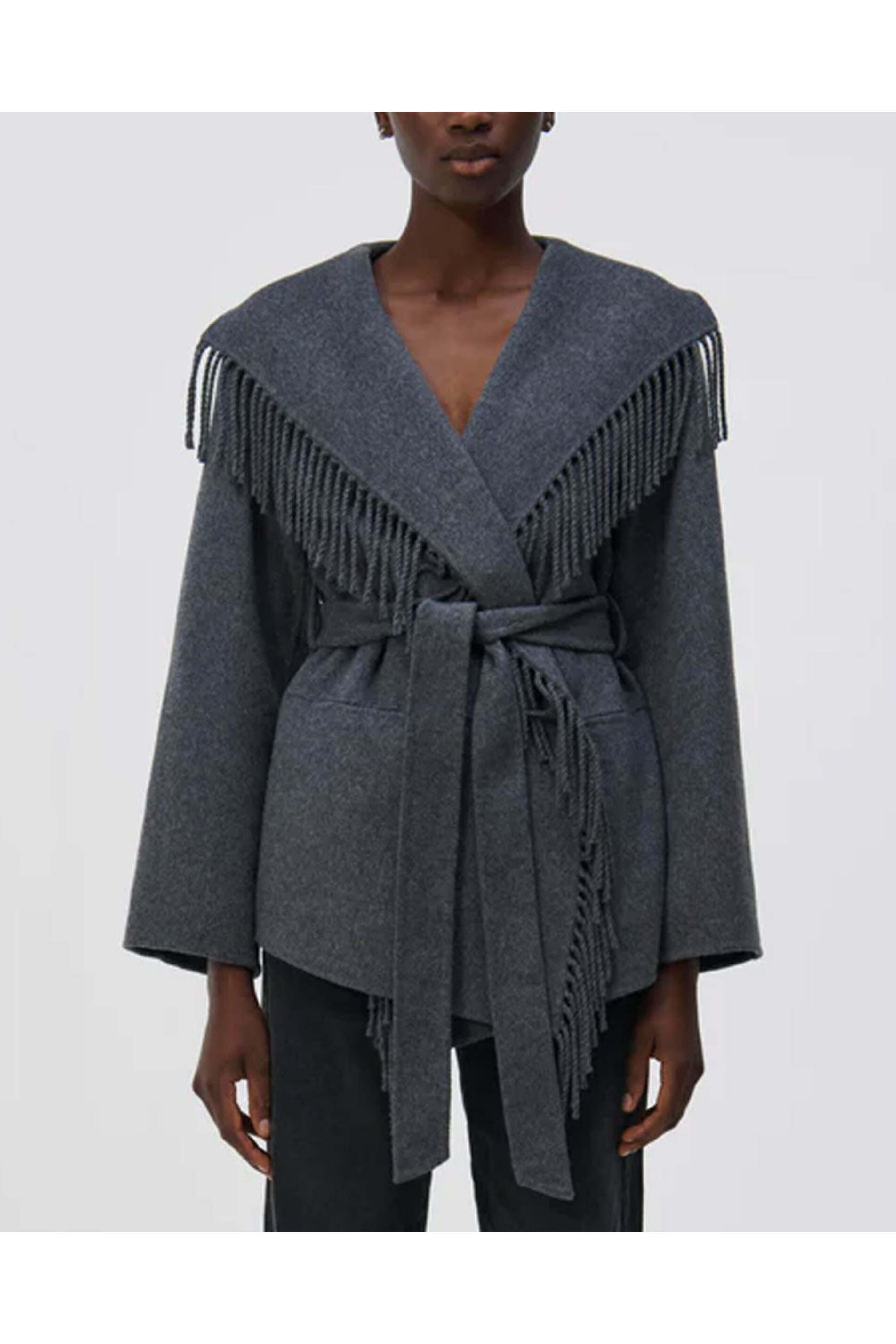 Simkhai - Grey Melange Rowen Fringe Jacket