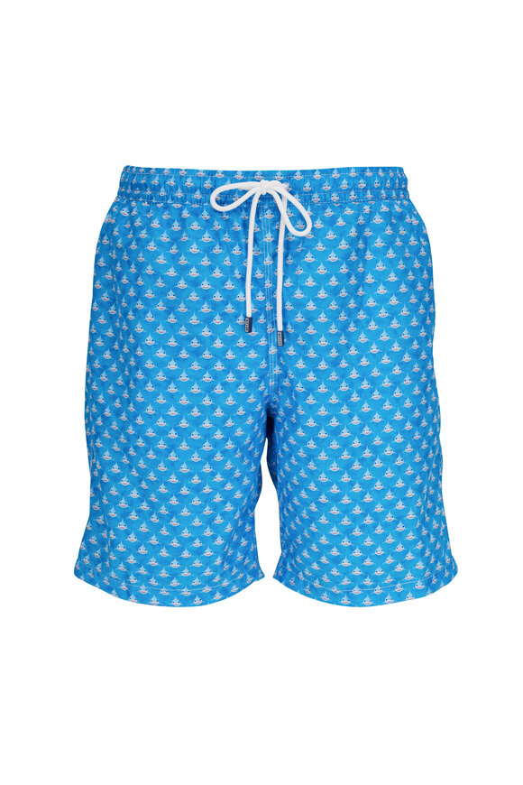 Original Penguin Color-block Swim Trunks - 100% Exclusive In Blue Topaz