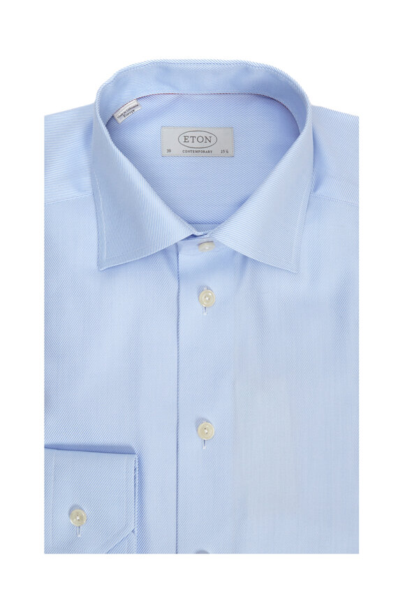 Shop Eton Slim-Fit Jacquard Denim Shirt