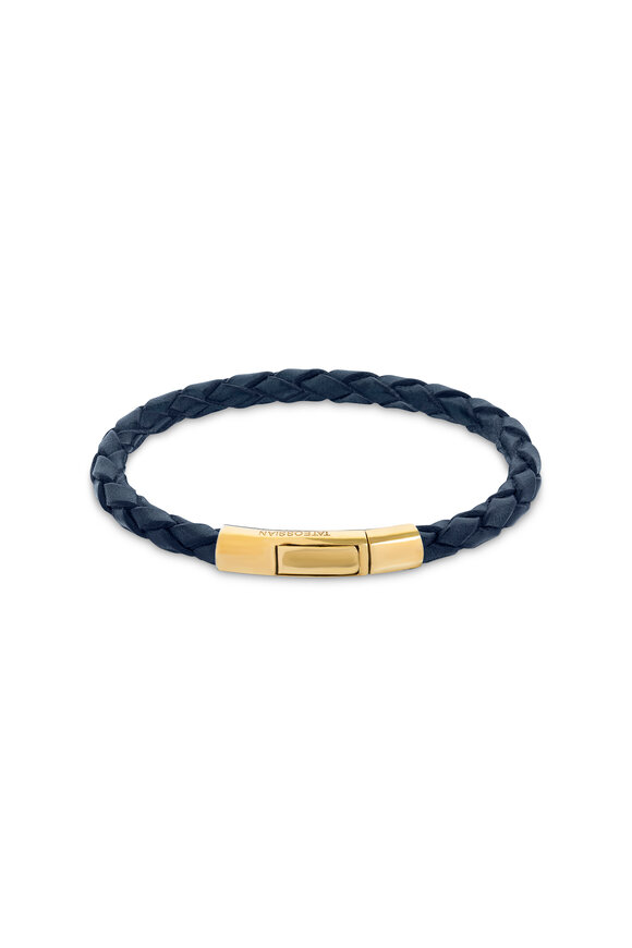 Tateossian Charles 18K Yellow Gold Braided Bracelet 