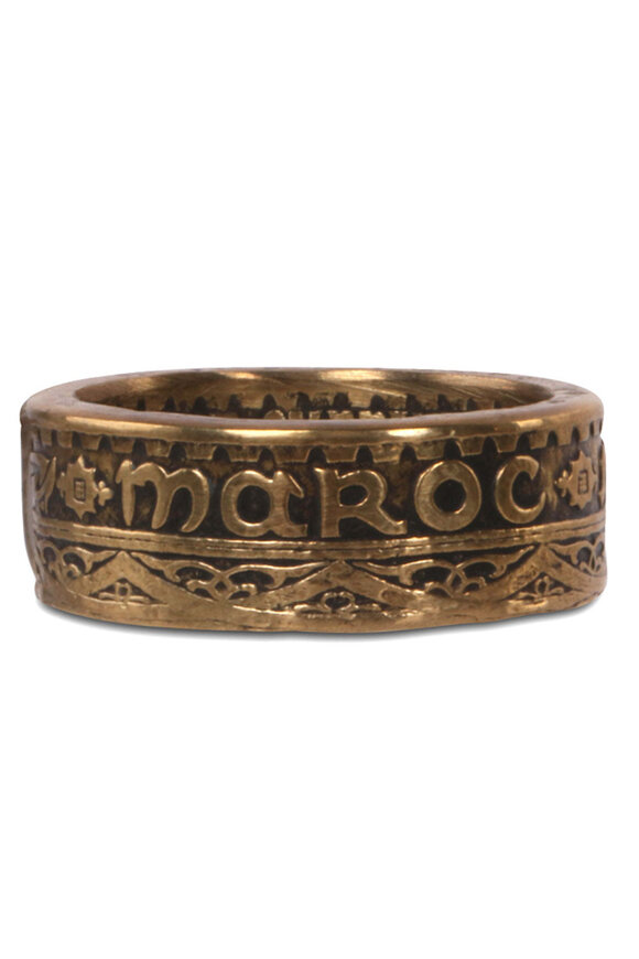 Spivey  Yellow Gold Moroccan Coin Ring
