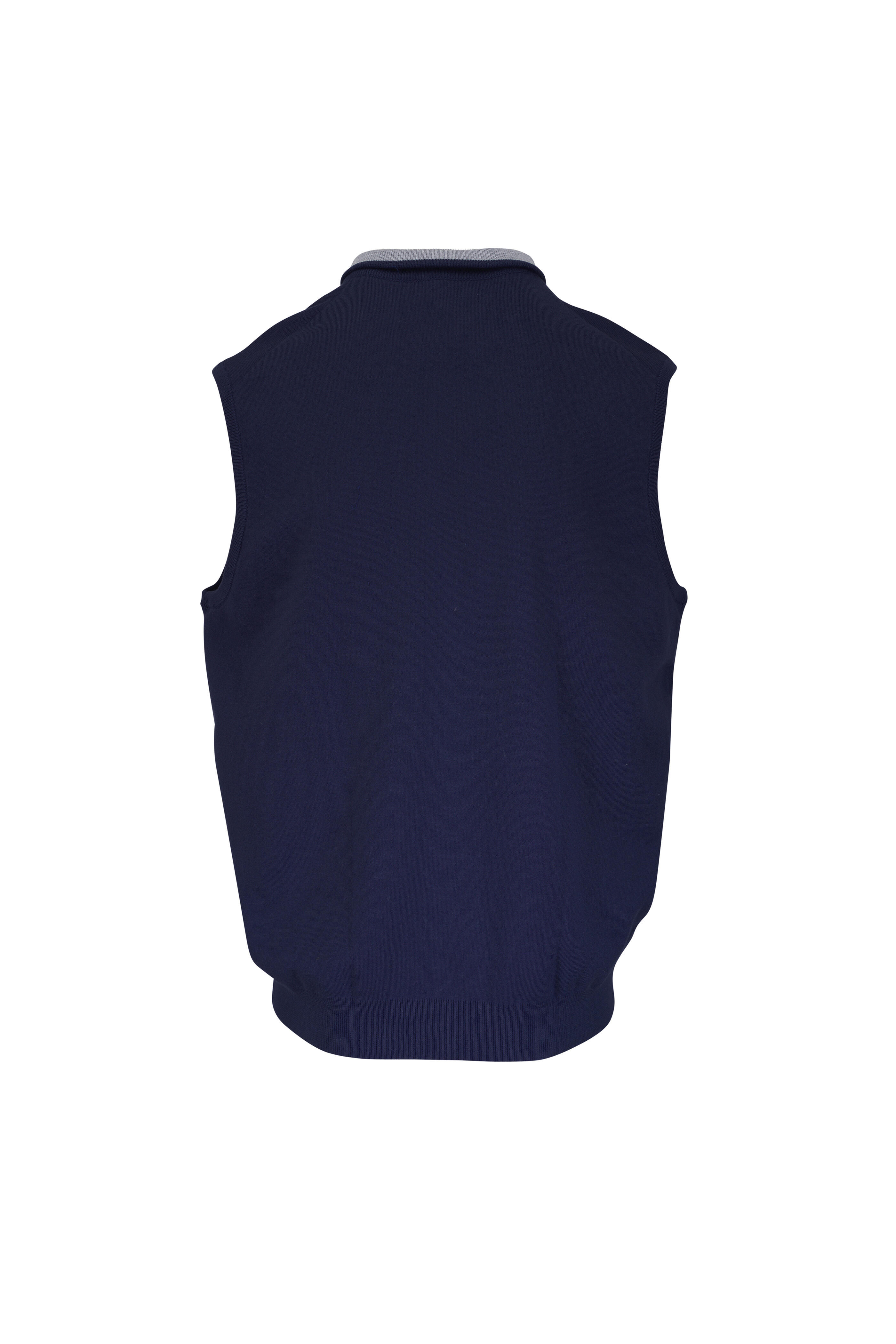 Peter Millar - Navy Blue Coolspun Full Zip Sweater Vest