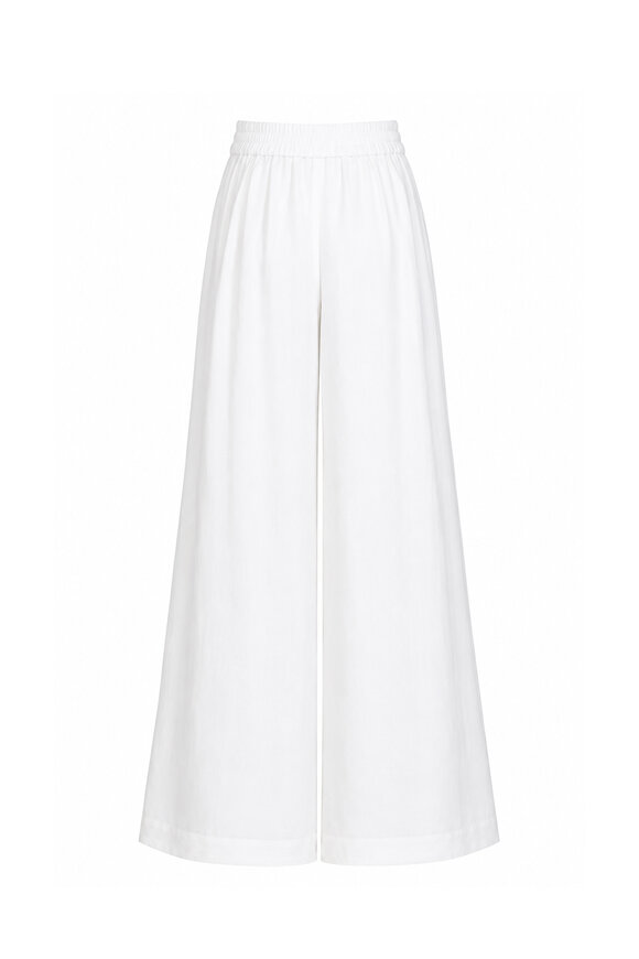 Cara Cara White Linen Palazzo Pant - view 2