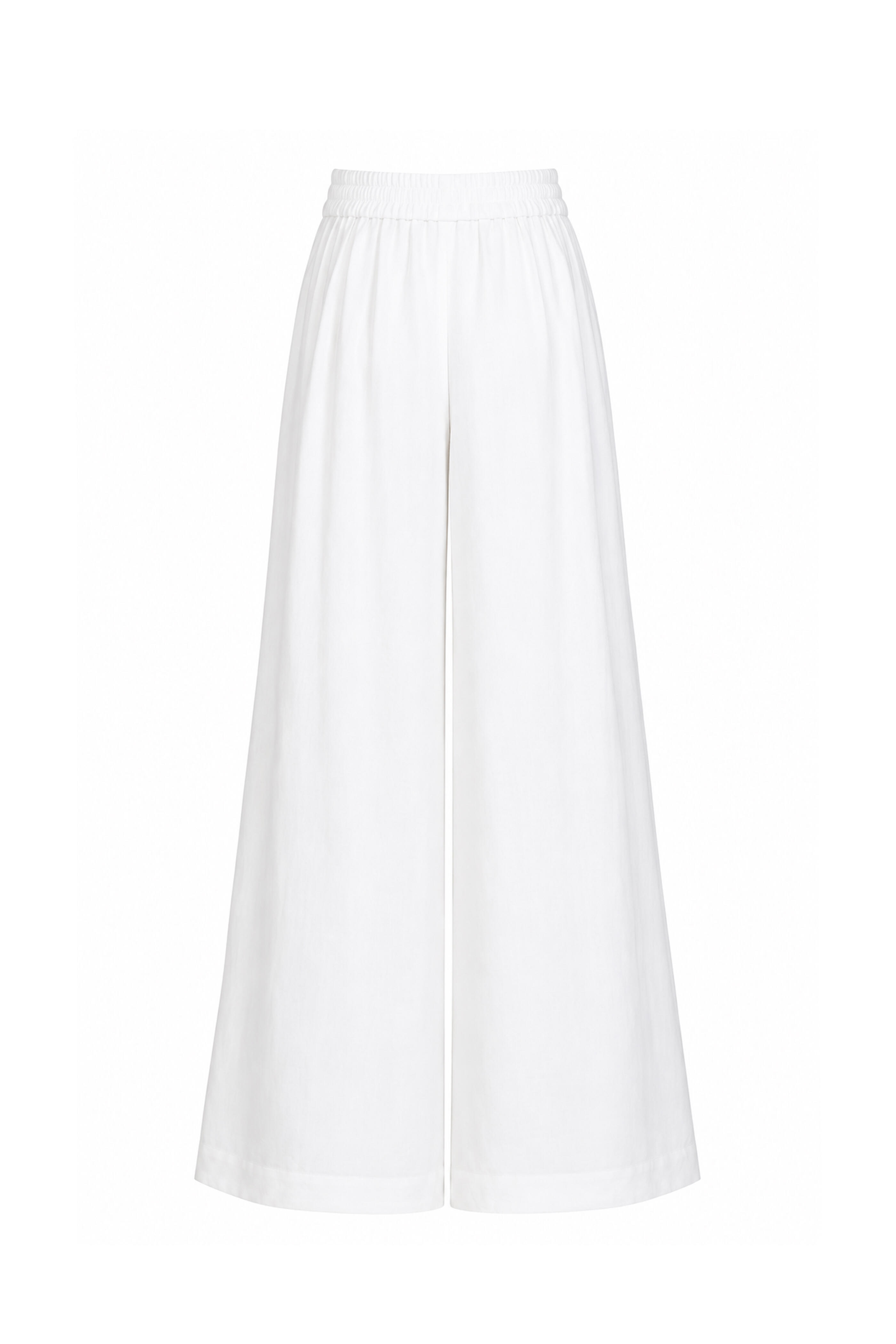 Cara Cara - White Linen Palazzo Pant
