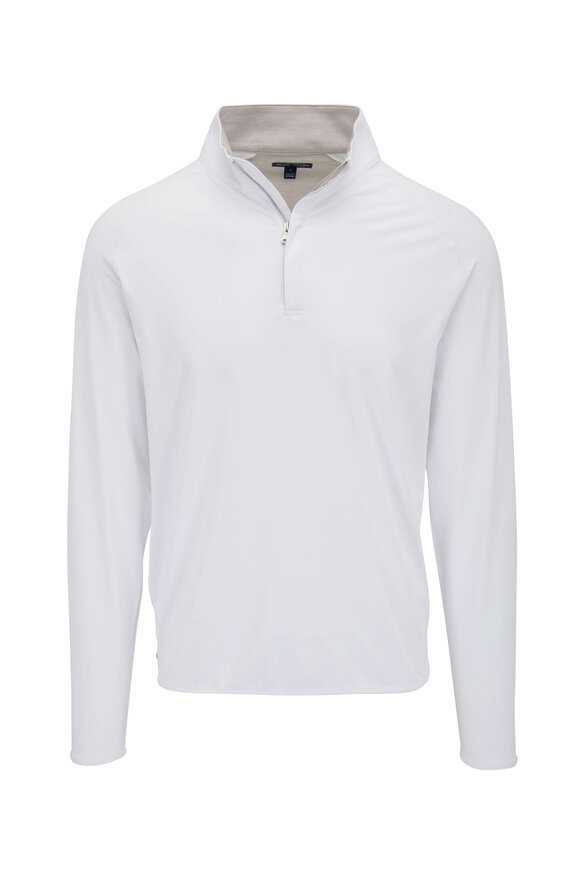 Peter Millar - Stealth White Quarter Zip Performance Pullover