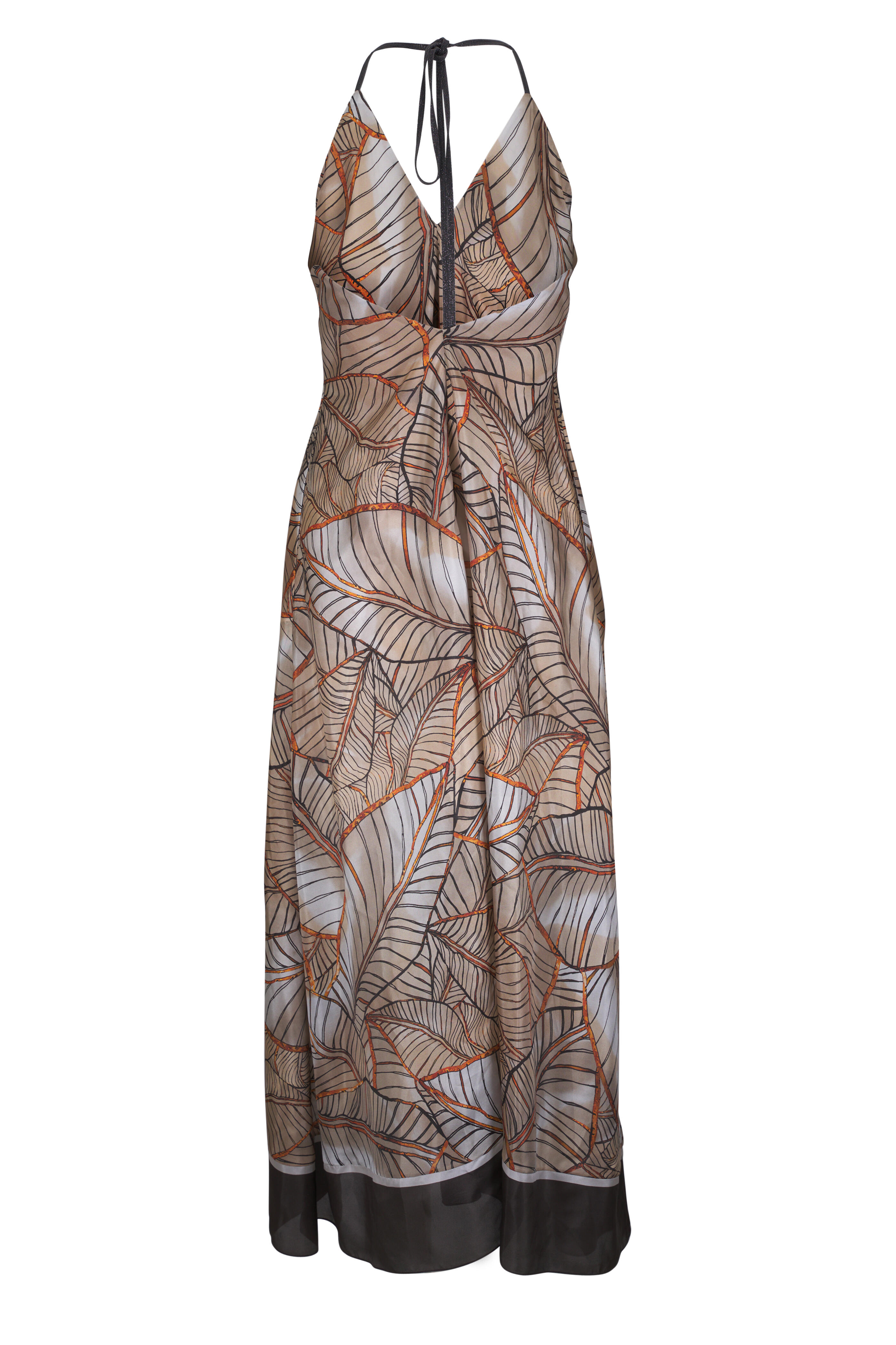 Brunello Cucinelli - Paprio Multicolor Silk Maxi Dress